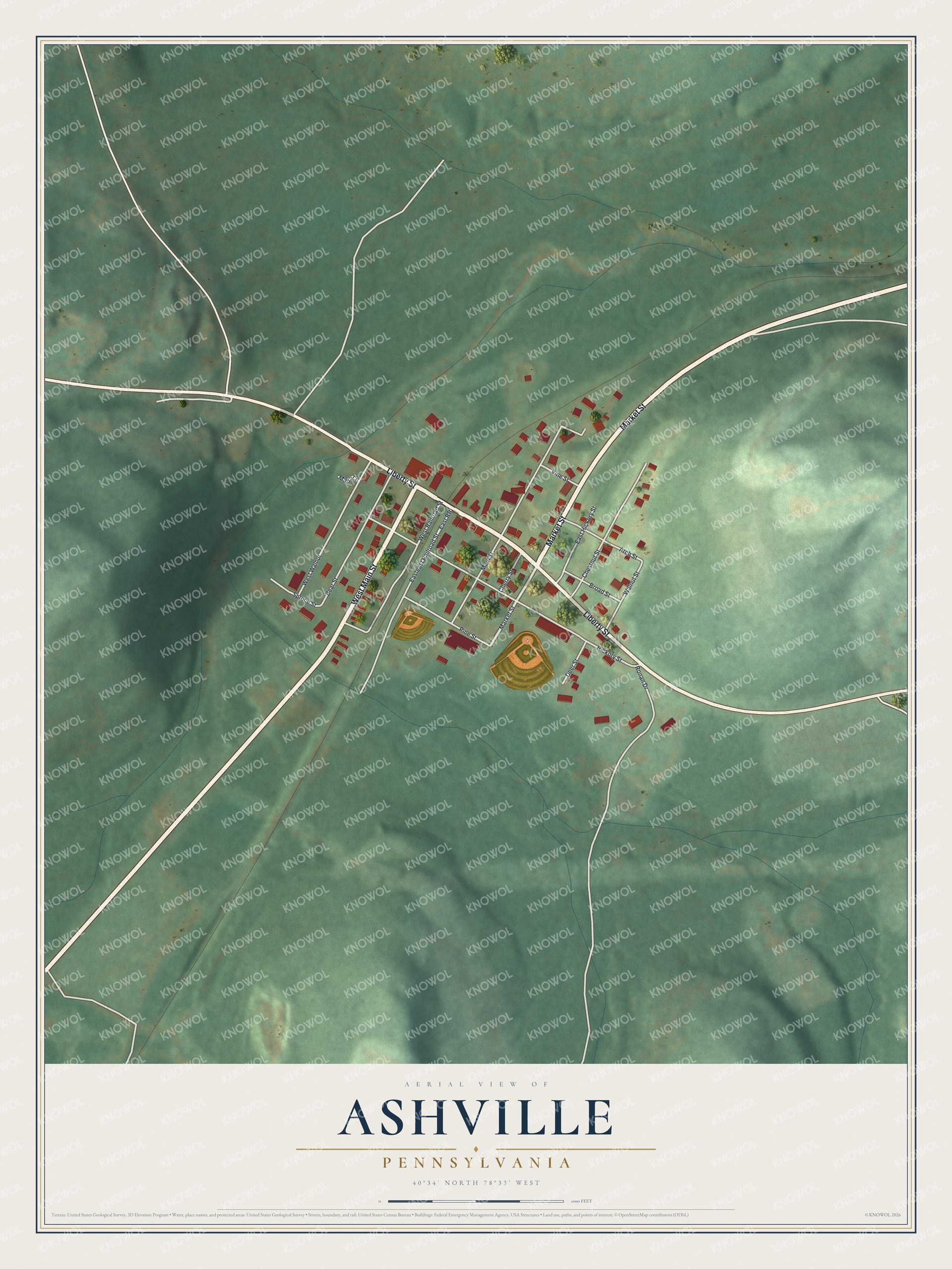 Watermarked full-map preview of Ashville, Pennsylvania