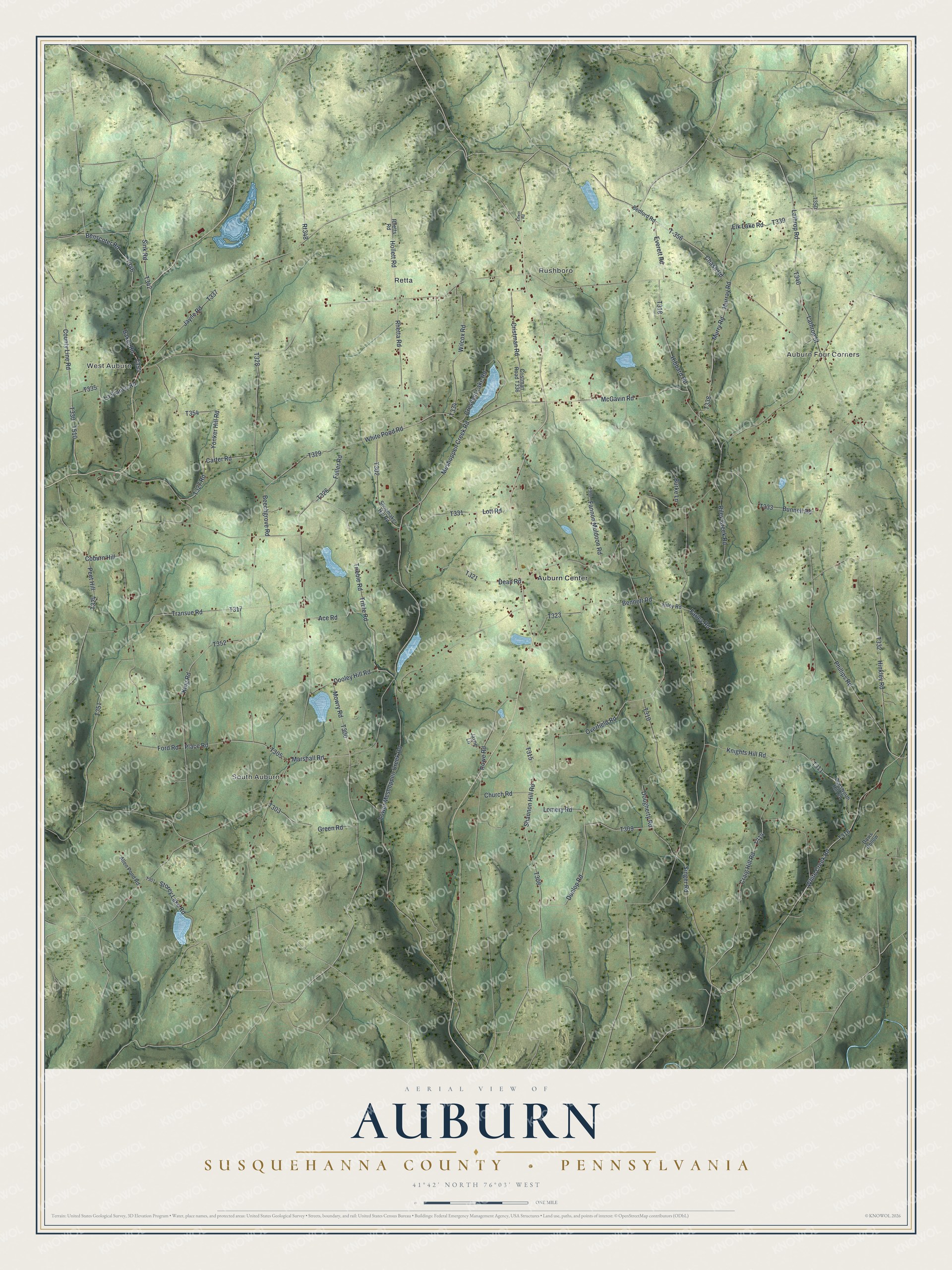 Watermarked full-map preview of Auburn, Pennsylvania