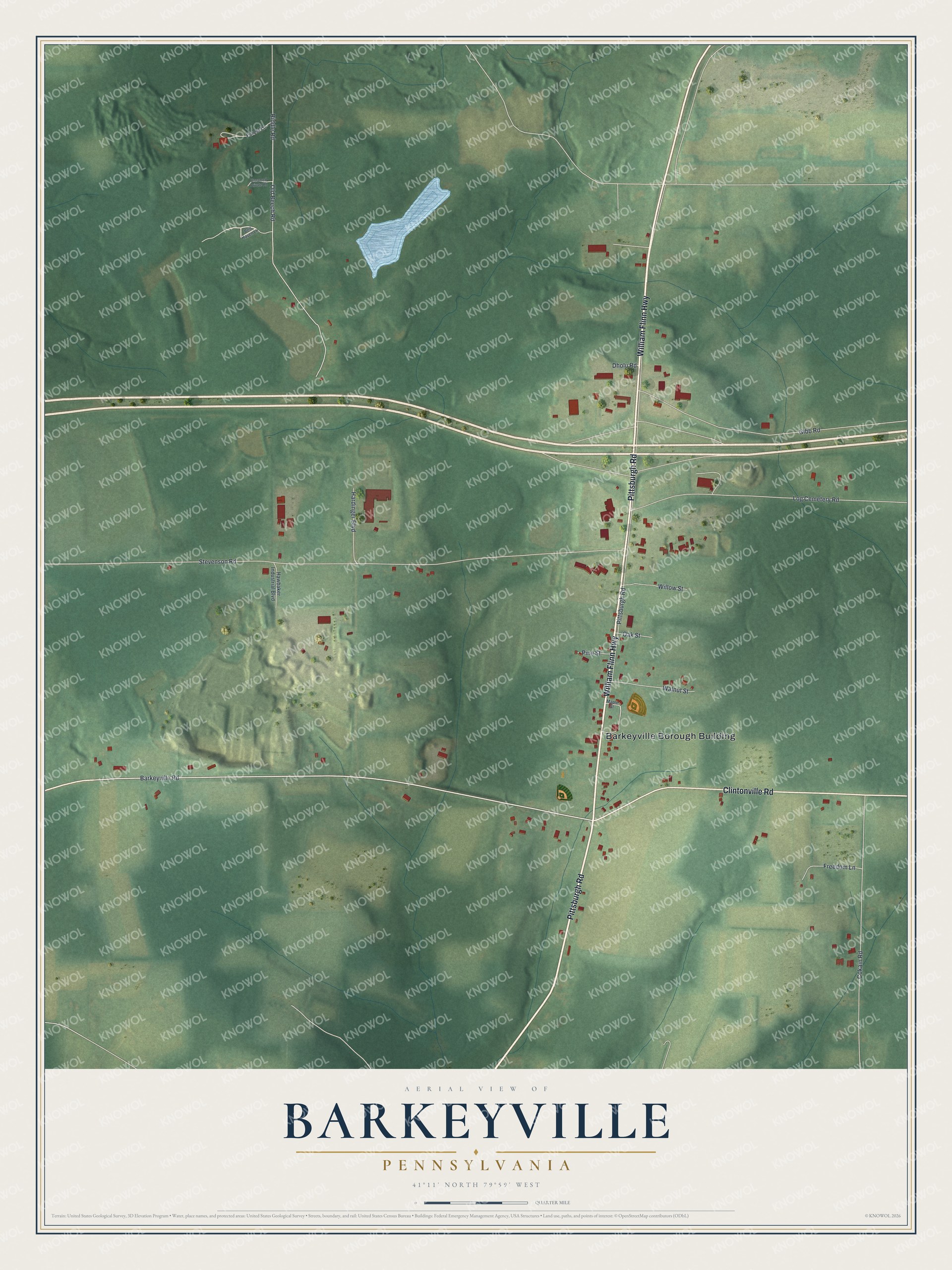 Watermarked full-map preview of Barkeyville, Pennsylvania