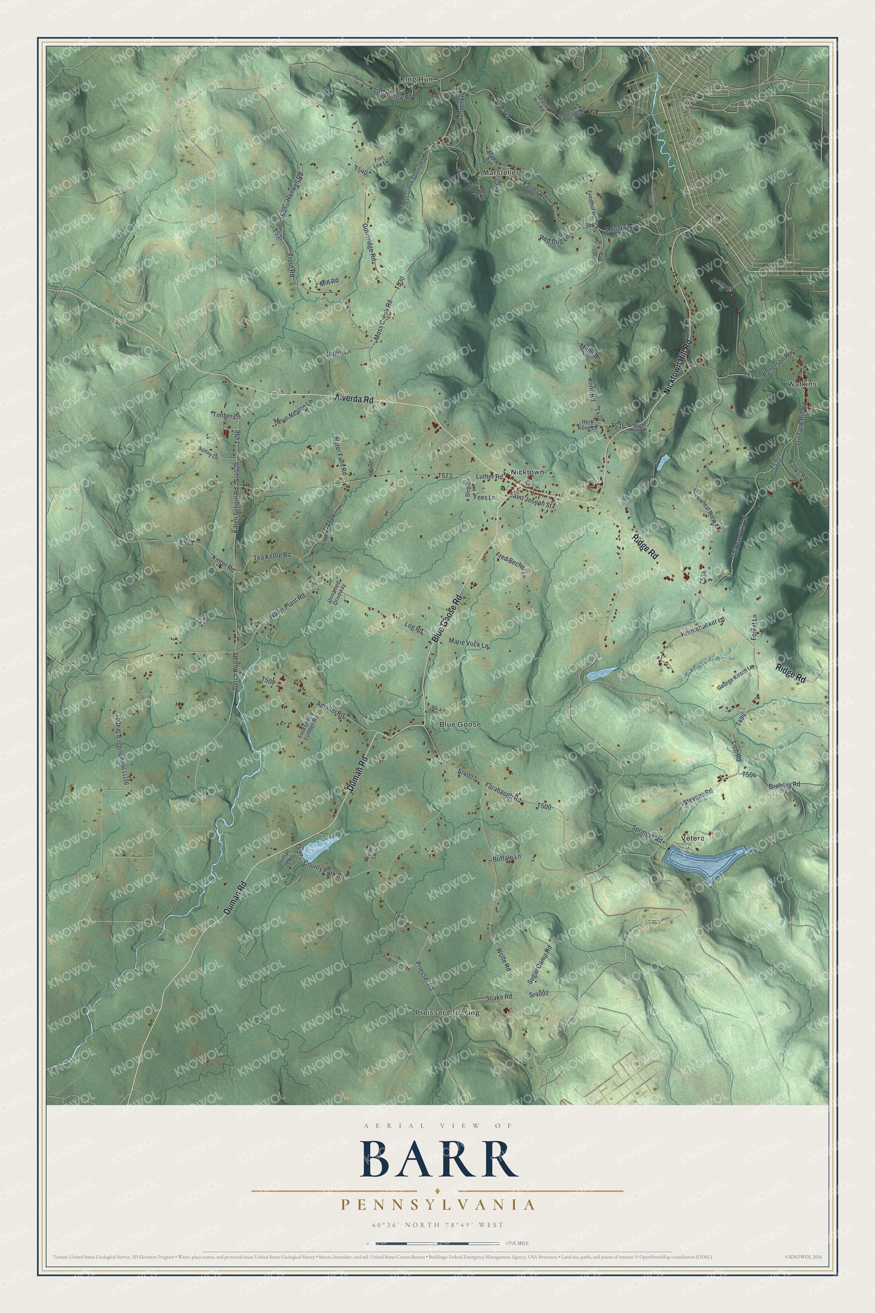 Watermarked full-map preview of Barr, Pennsylvania