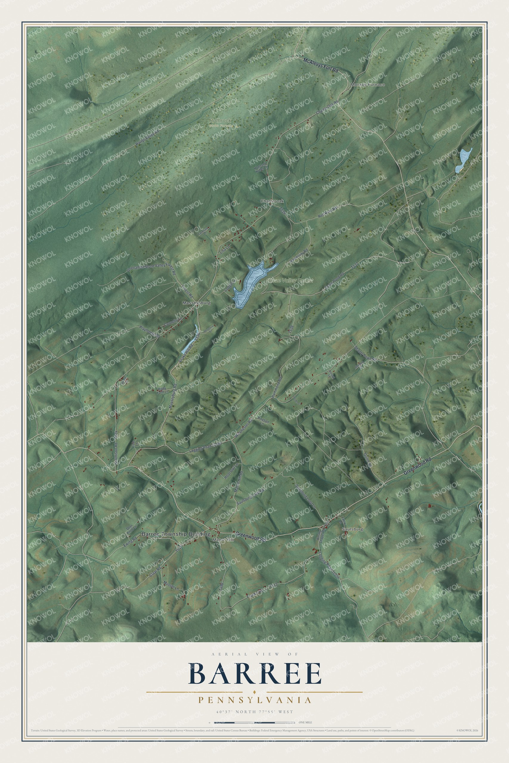 Watermarked full-map preview of Barree, Pennsylvania
