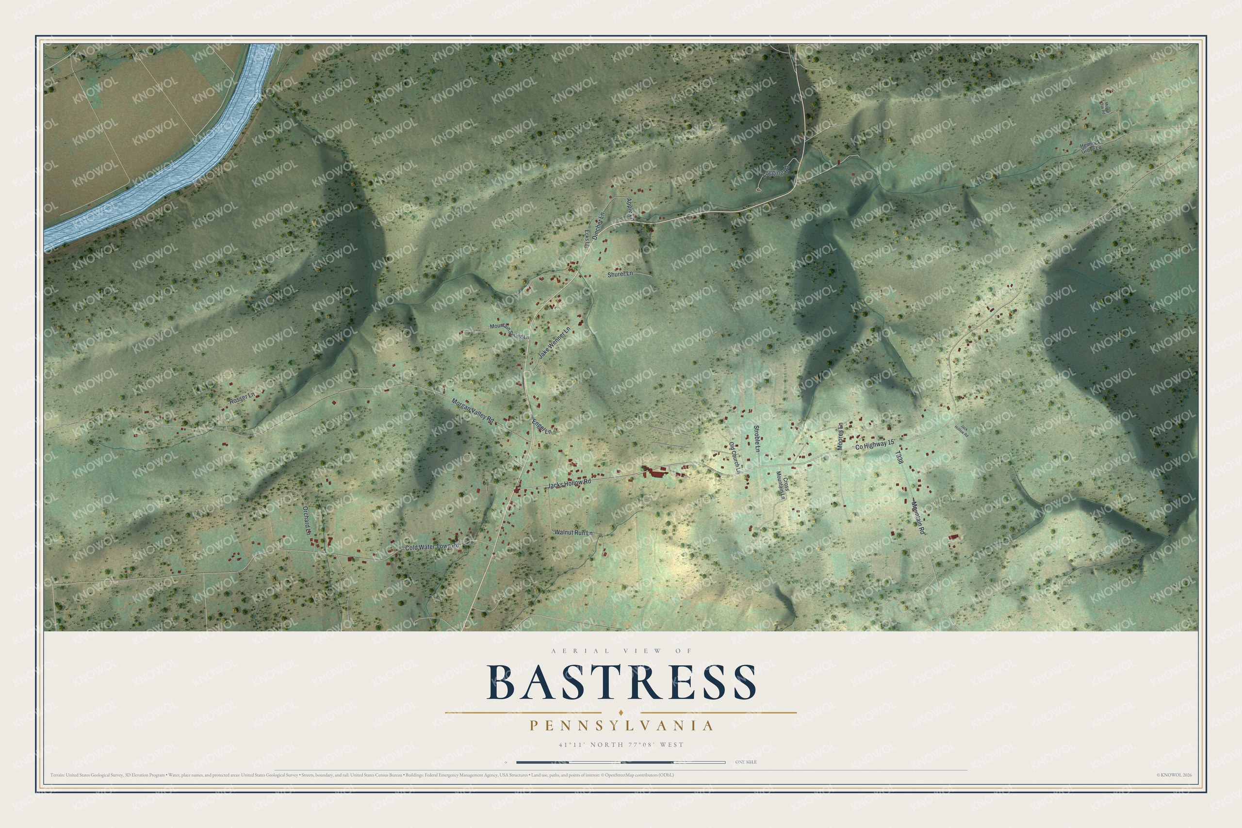 Watermarked full-map preview of Bastress, Pennsylvania