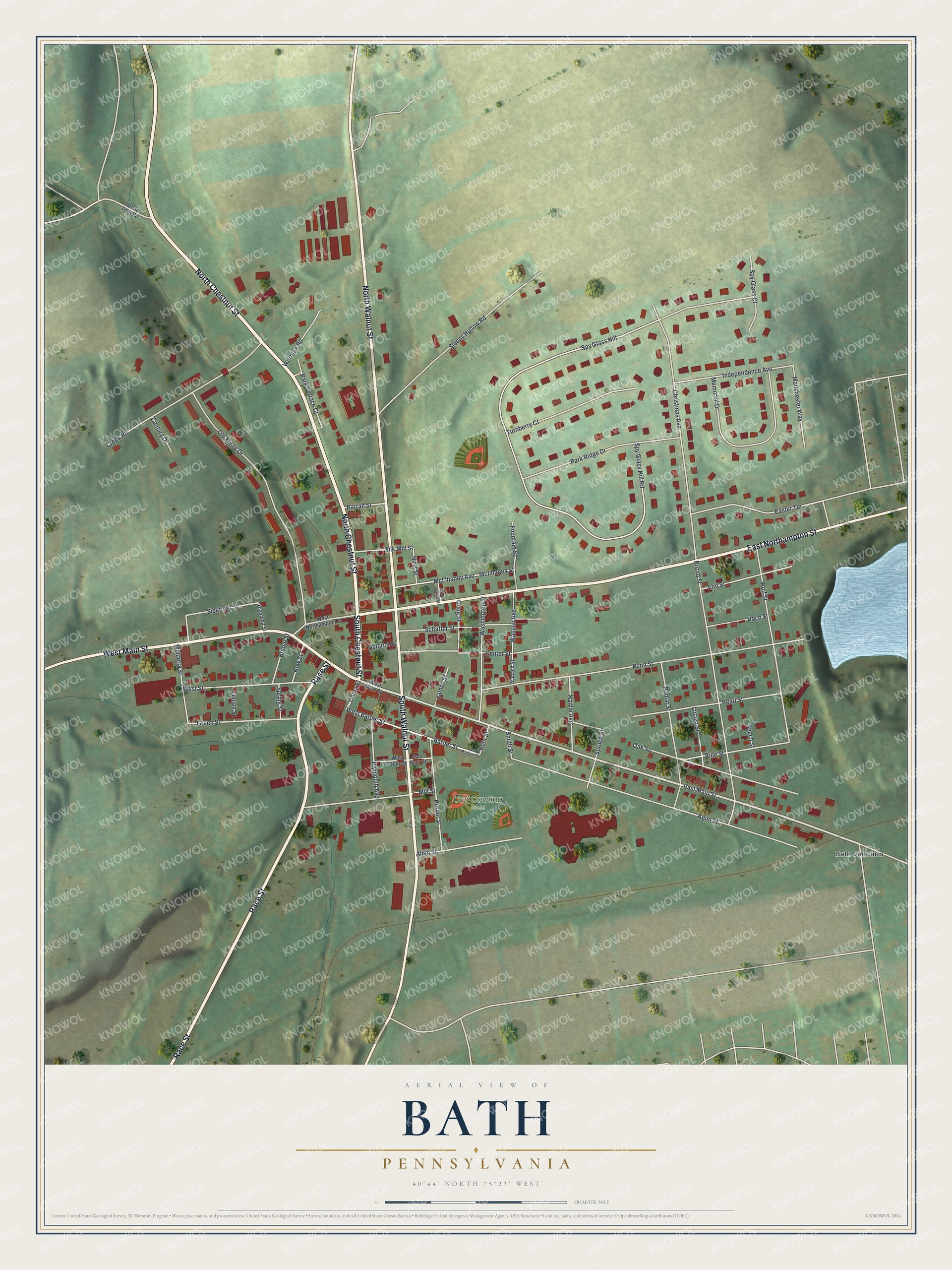 Watermarked full-map preview of Bath, Pennsylvania