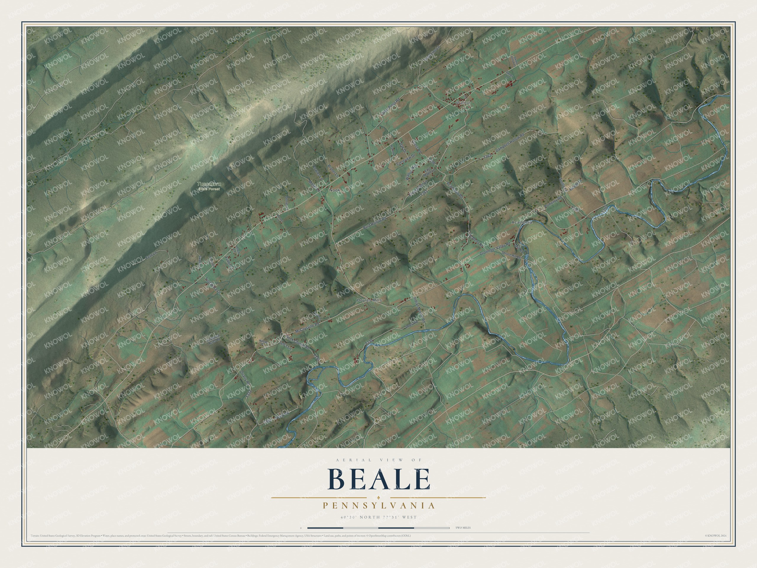 Watermarked full-map preview of Beale, Pennsylvania