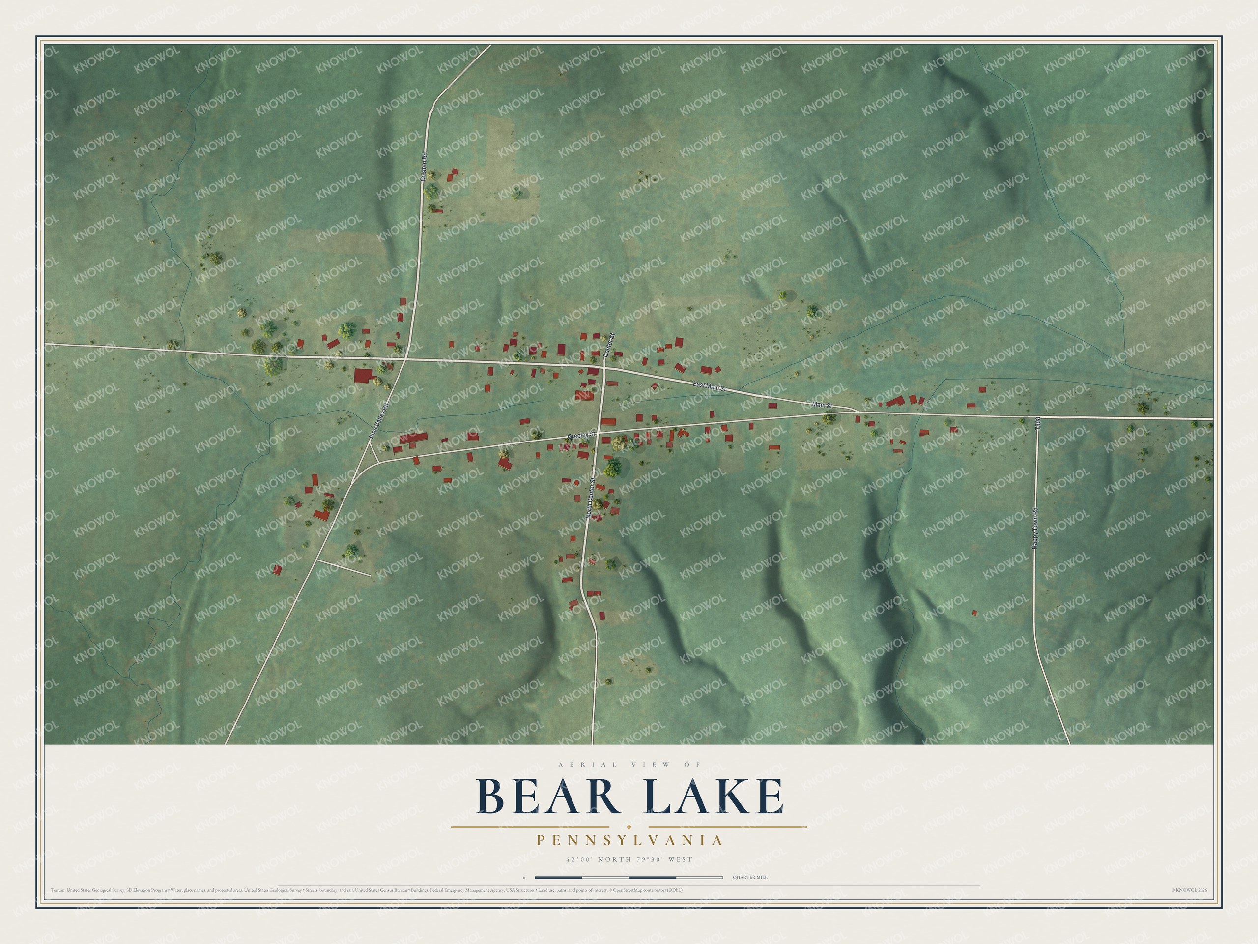 Watermarked full-map preview of Bear Lake, Pennsylvania