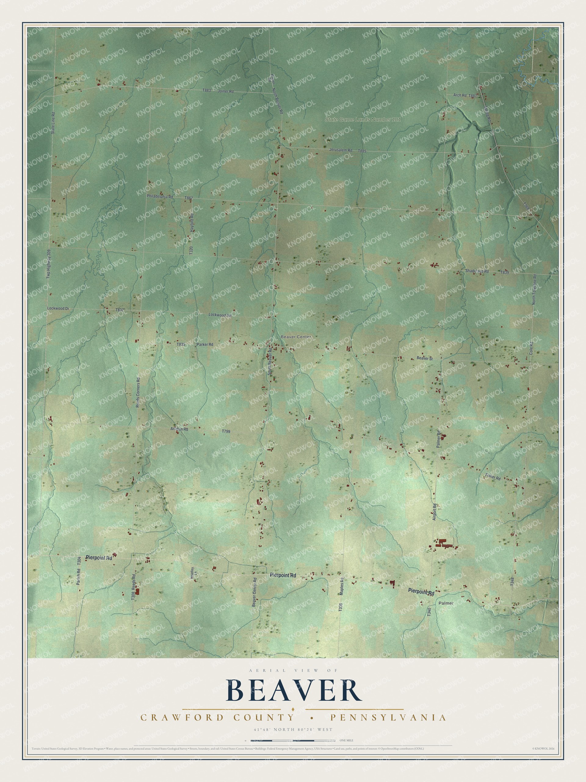 Watermarked full-map preview of Beaver, Pennsylvania