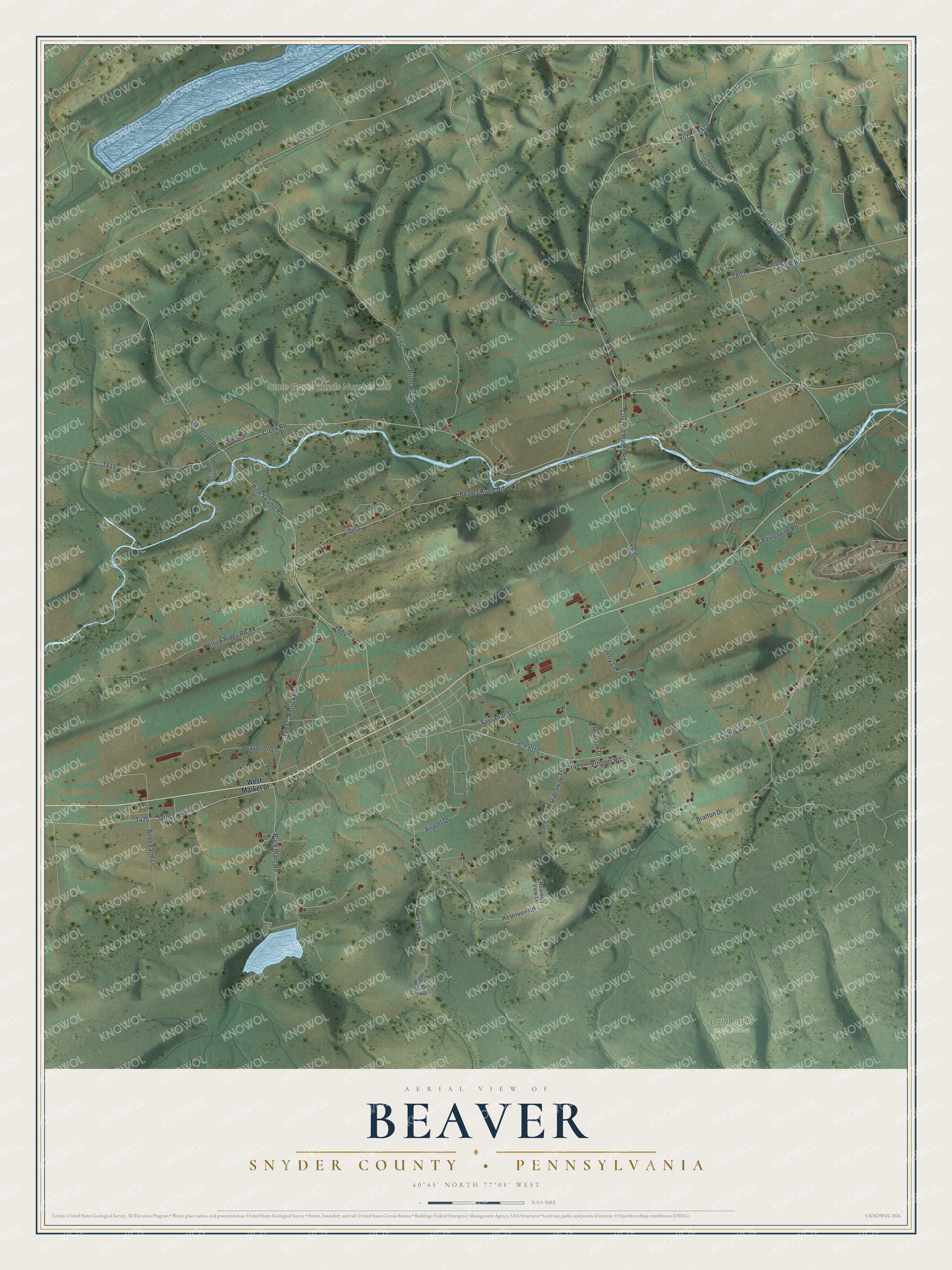Watermarked full-map preview of Beaver, Pennsylvania