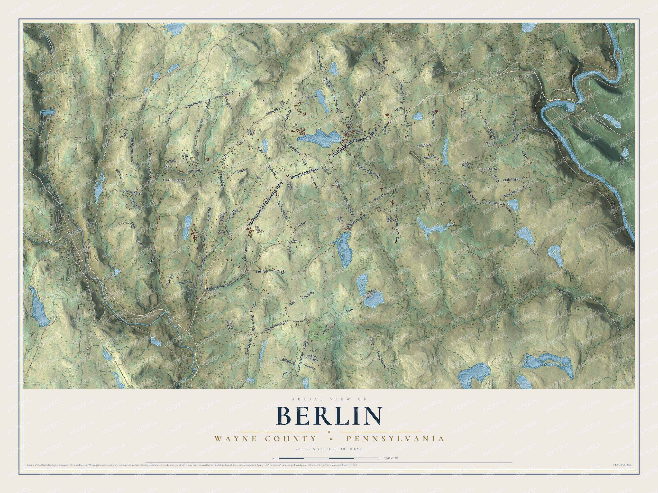 Watermarked full-map preview of Berlin, Pennsylvania