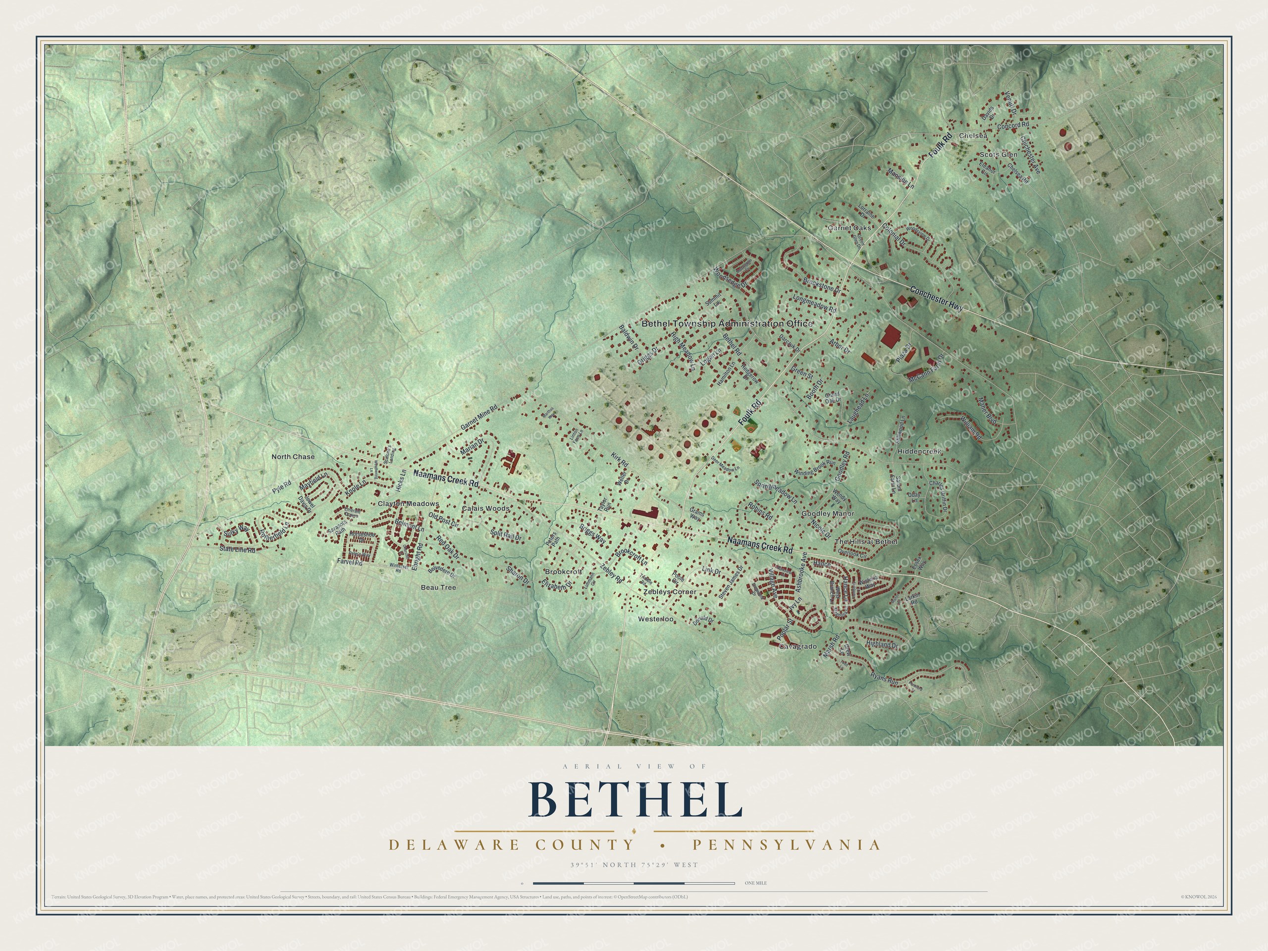 Watermarked full-map preview of Bethel, Pennsylvania