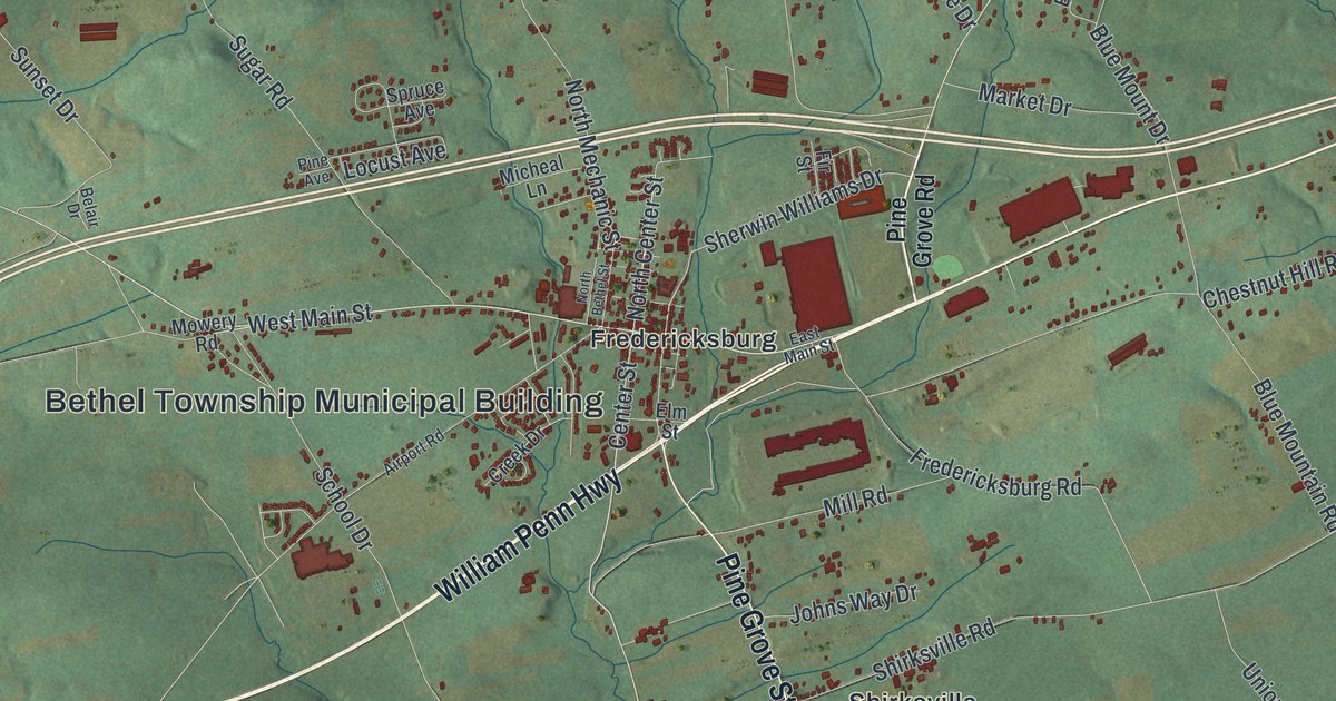 Map of Bethel, Lebanon County, Pennsylvania in 2026