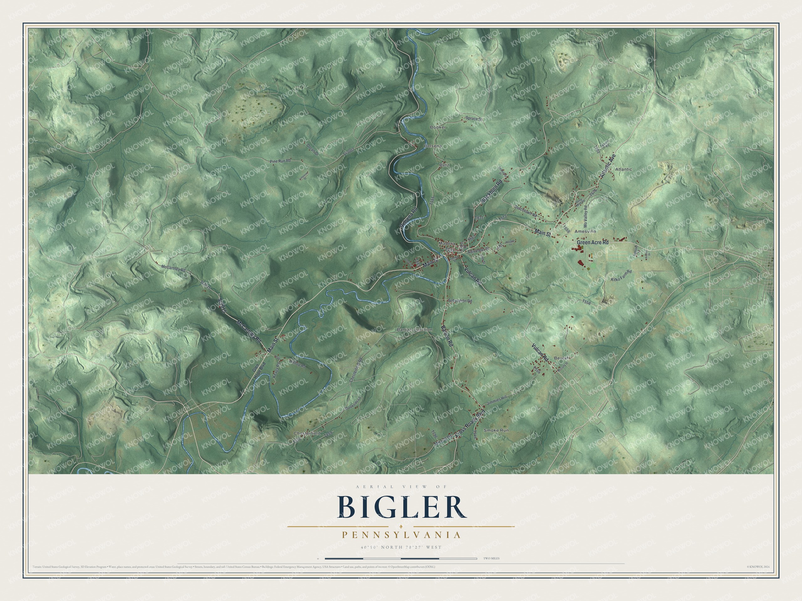 Watermarked full-map preview of Bigler, Pennsylvania