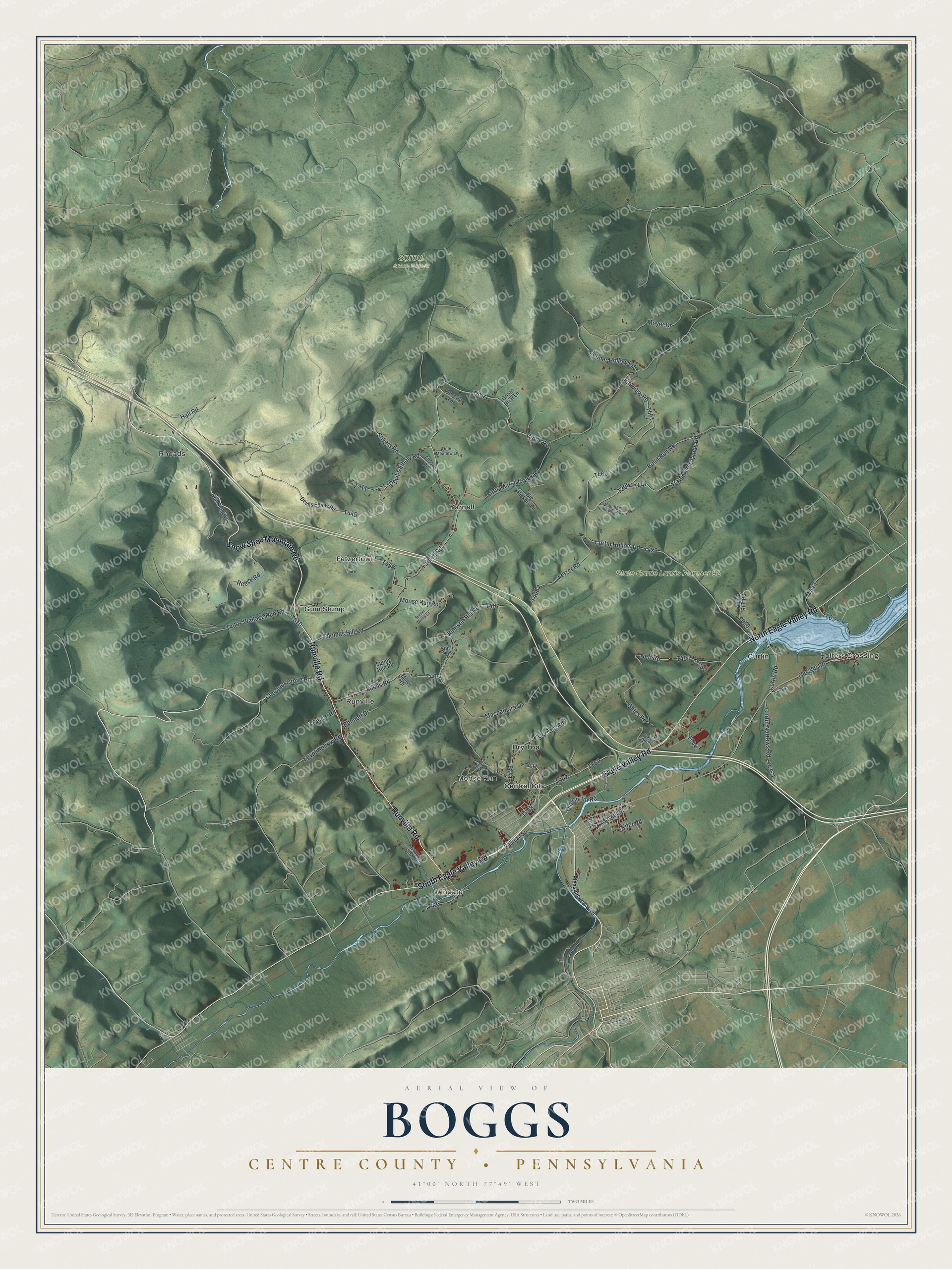 Watermarked full-map preview of Boggs, Pennsylvania