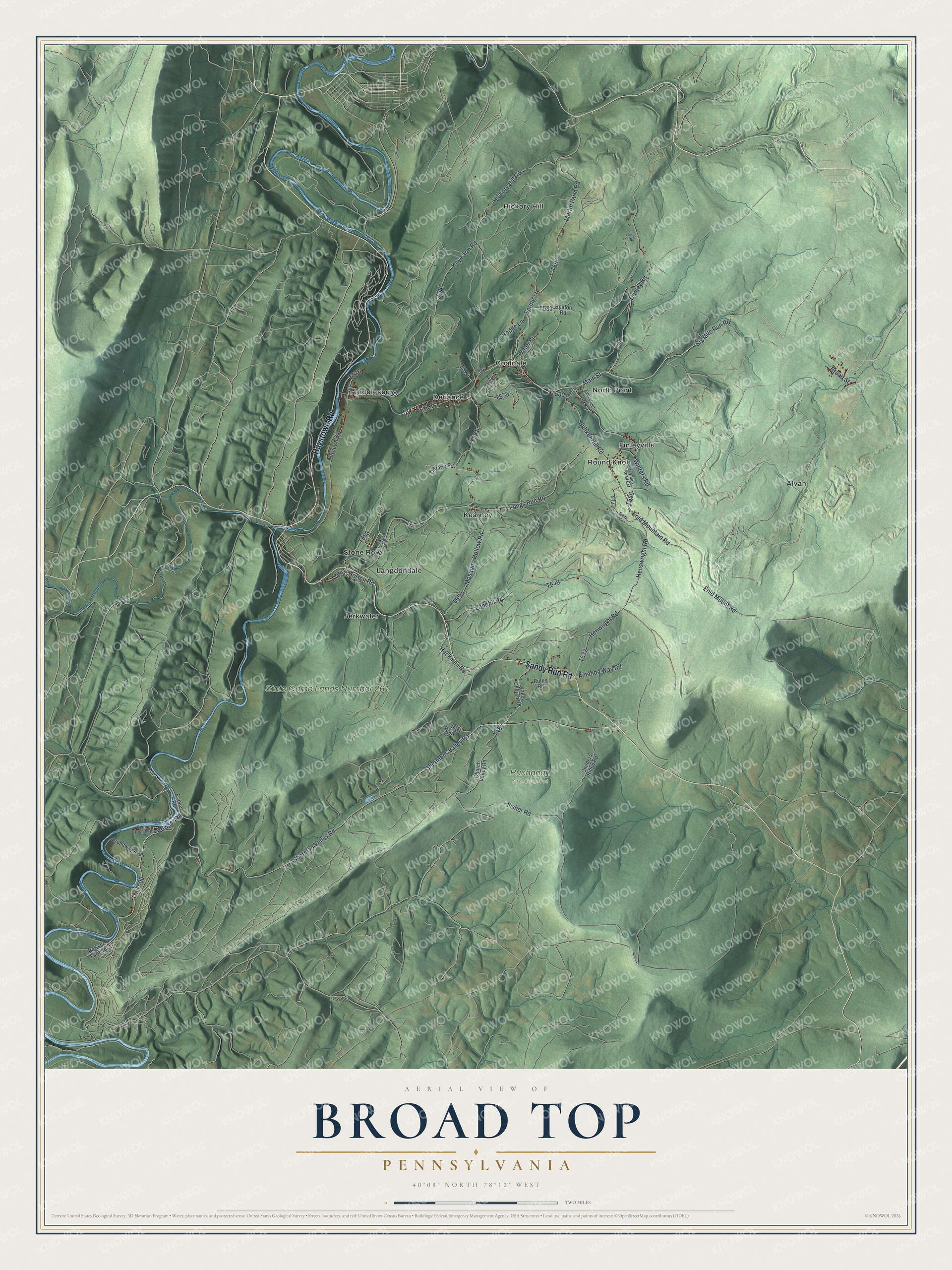 Watermarked full-map preview of Broad Top, Pennsylvania