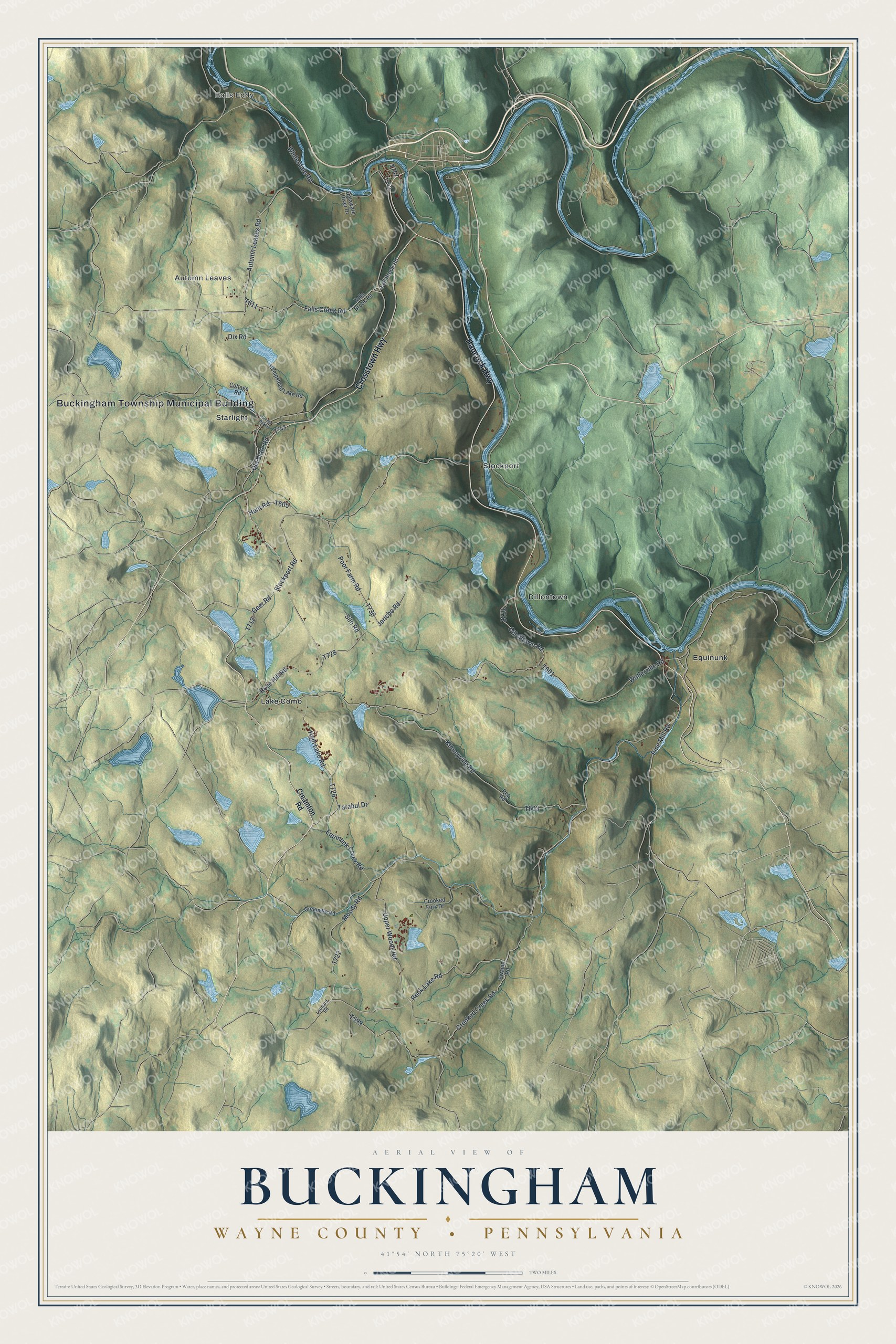 Watermarked full-map preview of Buckingham, Pennsylvania