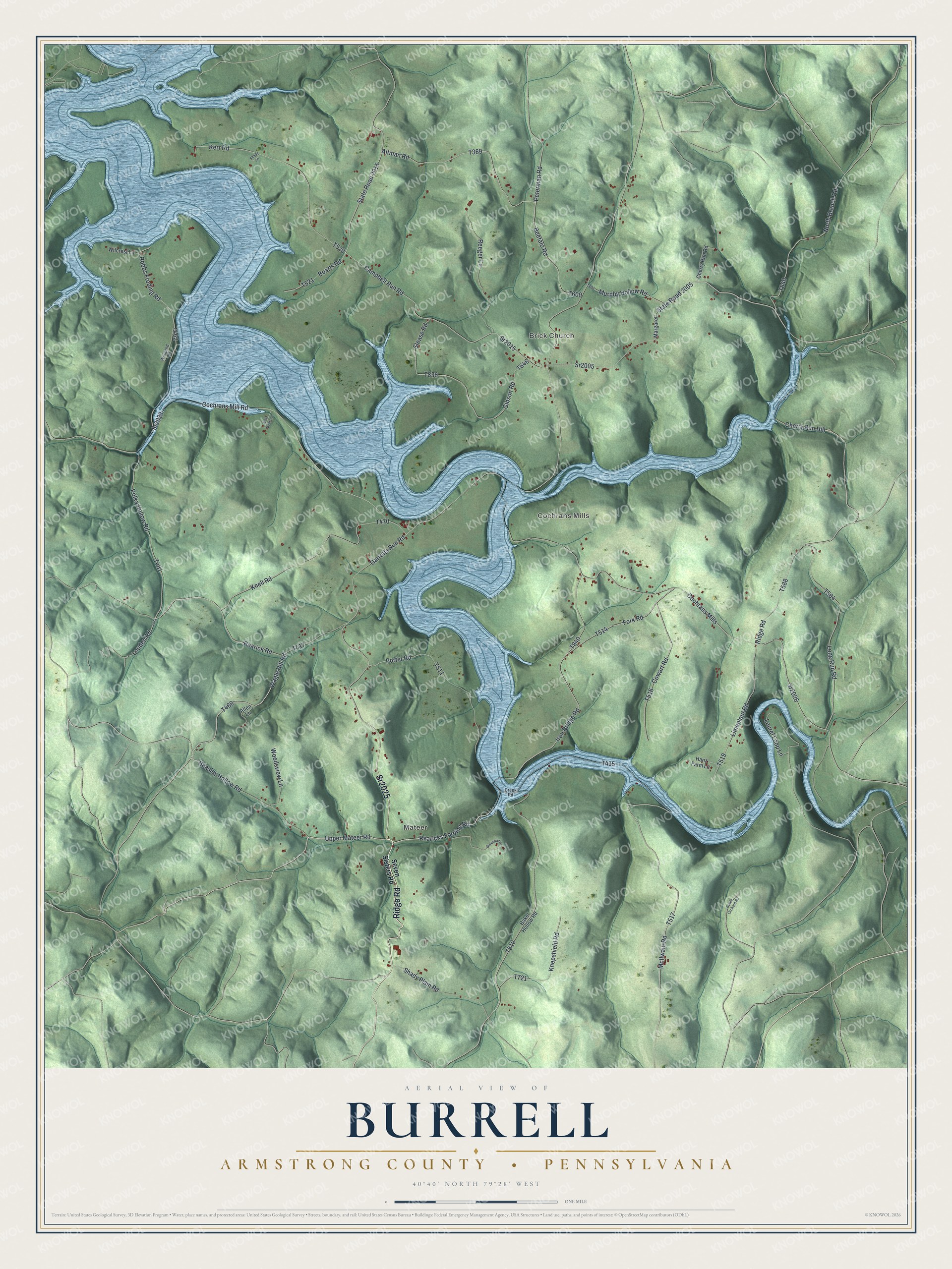 Watermarked full-map preview of Burrell, Pennsylvania