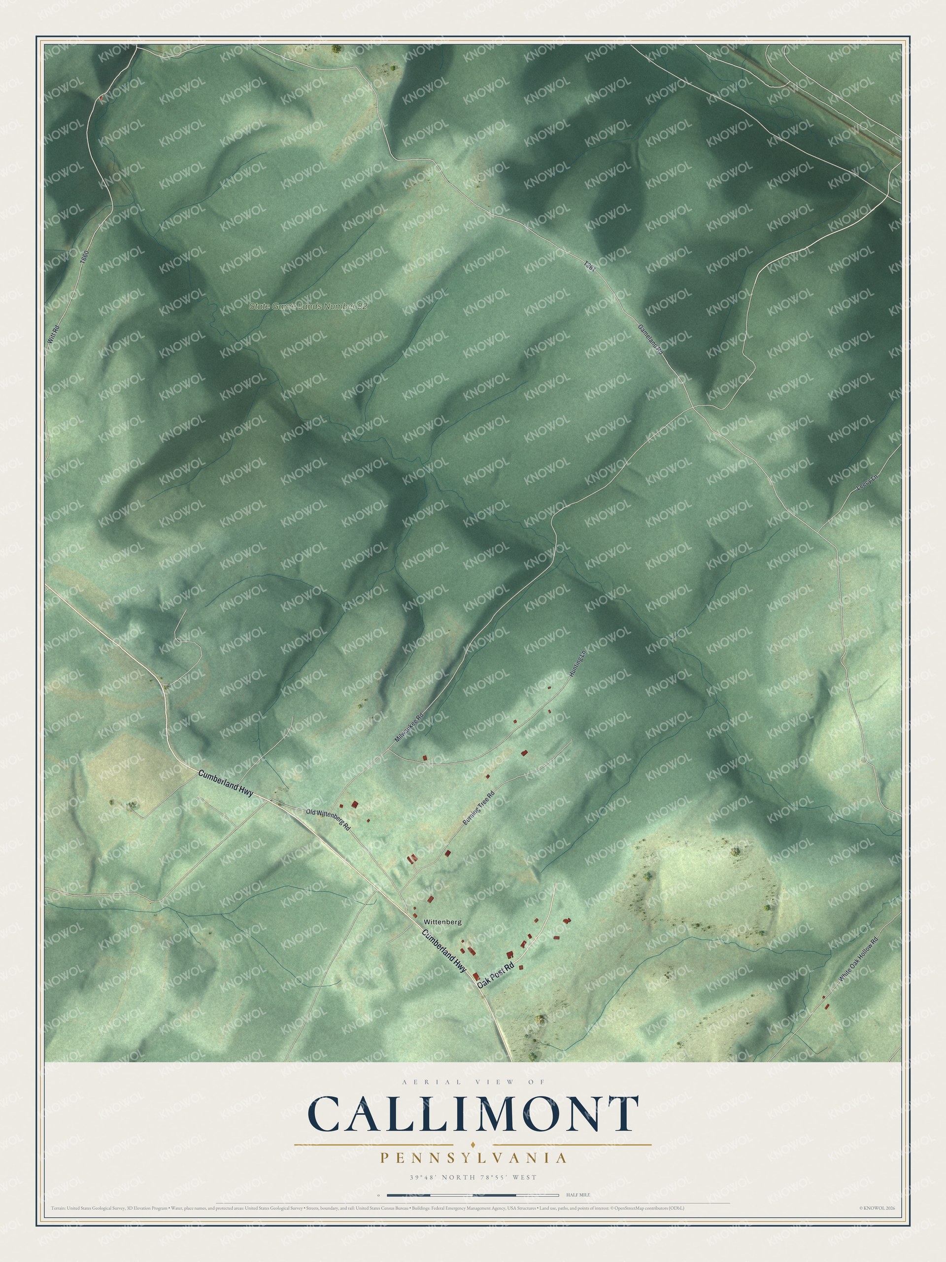 Watermarked full-map preview of Callimont, Pennsylvania