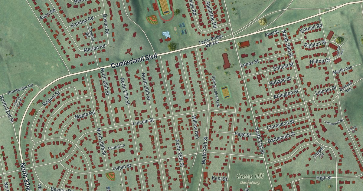 Map of Camp Hill, Pennsylvania in 2026