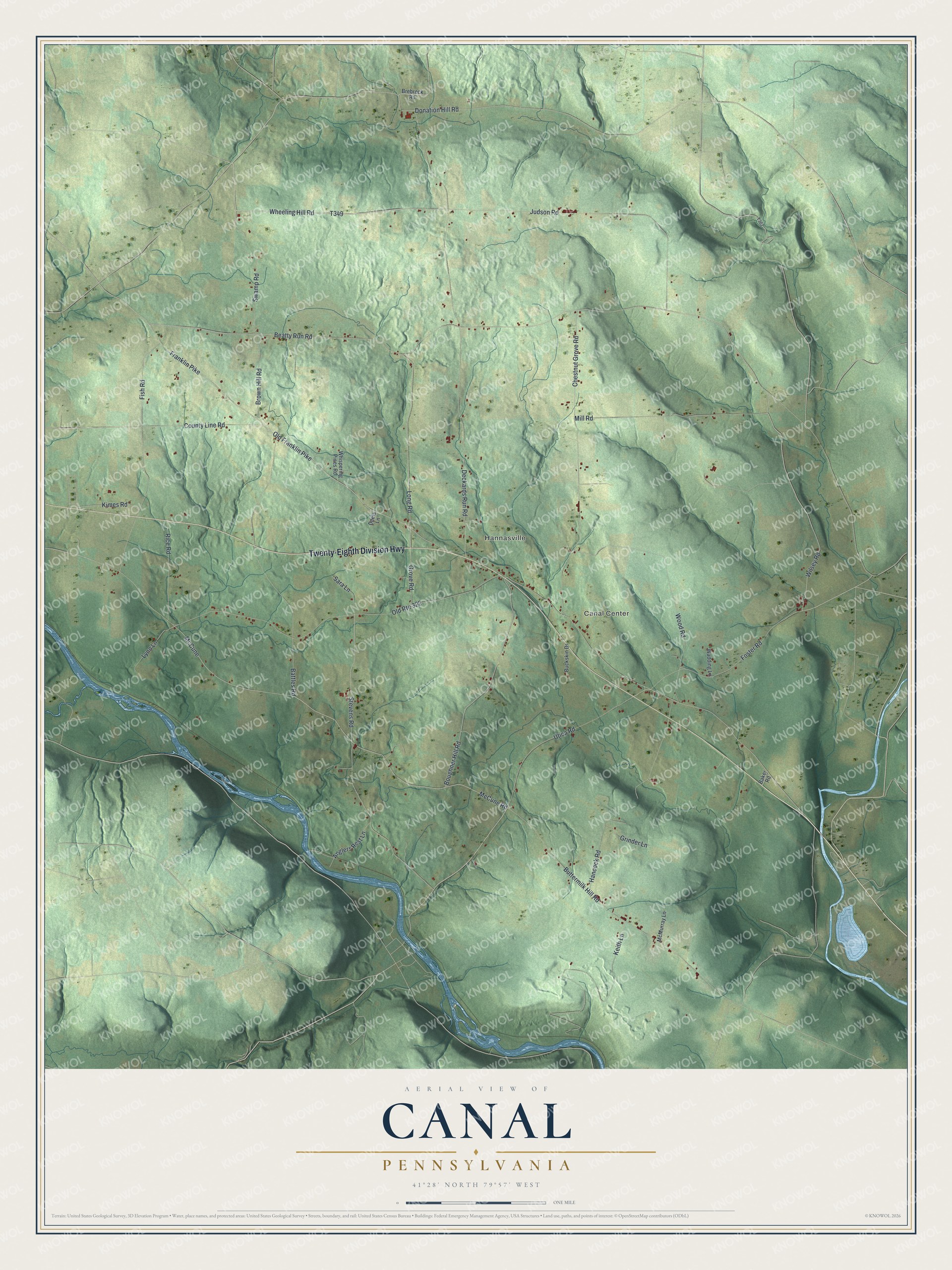 Watermarked full-map preview of Canal, Pennsylvania