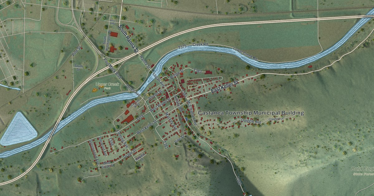 Map of Castanea, Pennsylvania in 2026