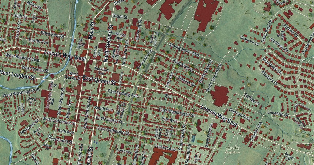 Map of Chambersburg, Pennsylvania in 2026