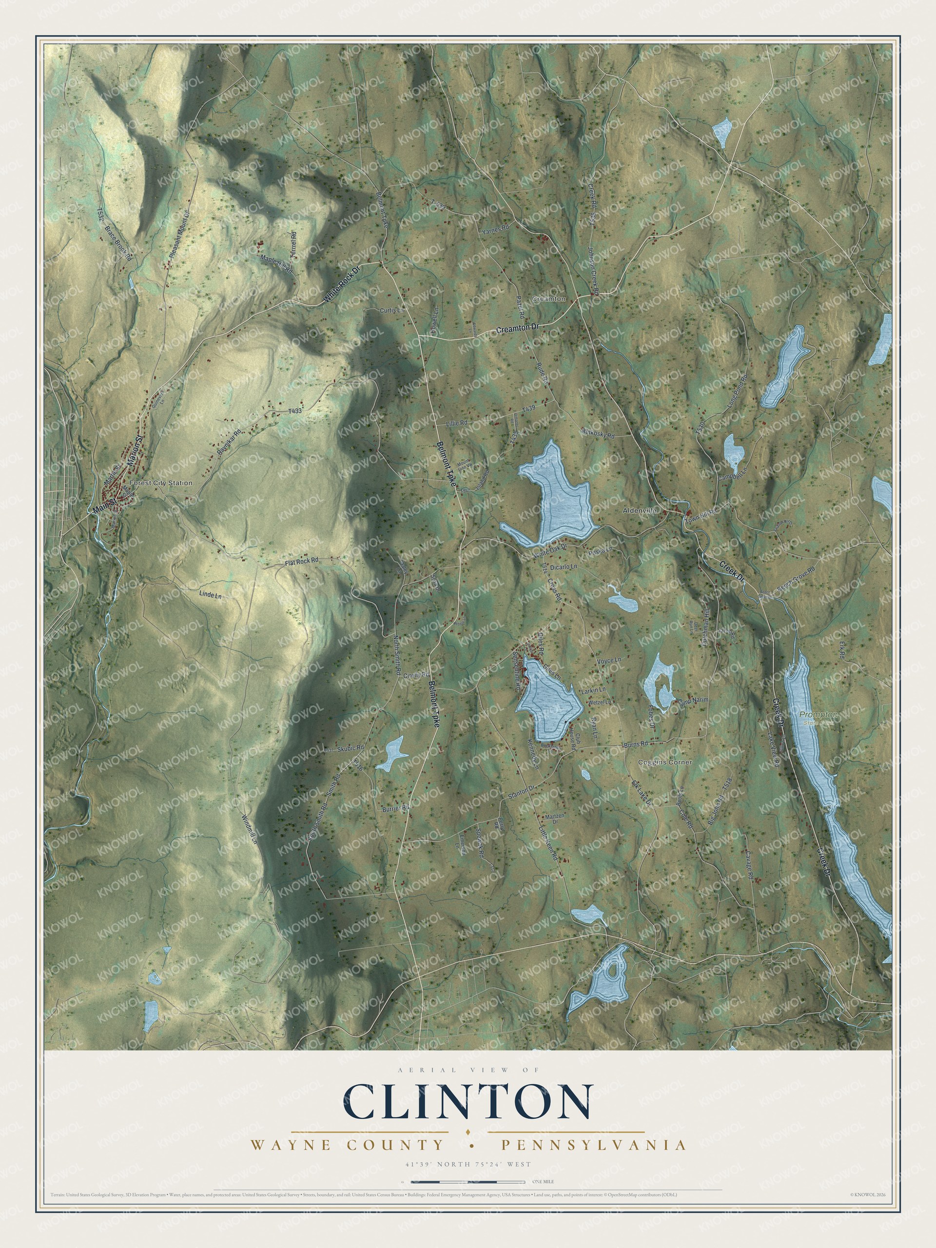 Watermarked full-map preview of Clinton, Pennsylvania