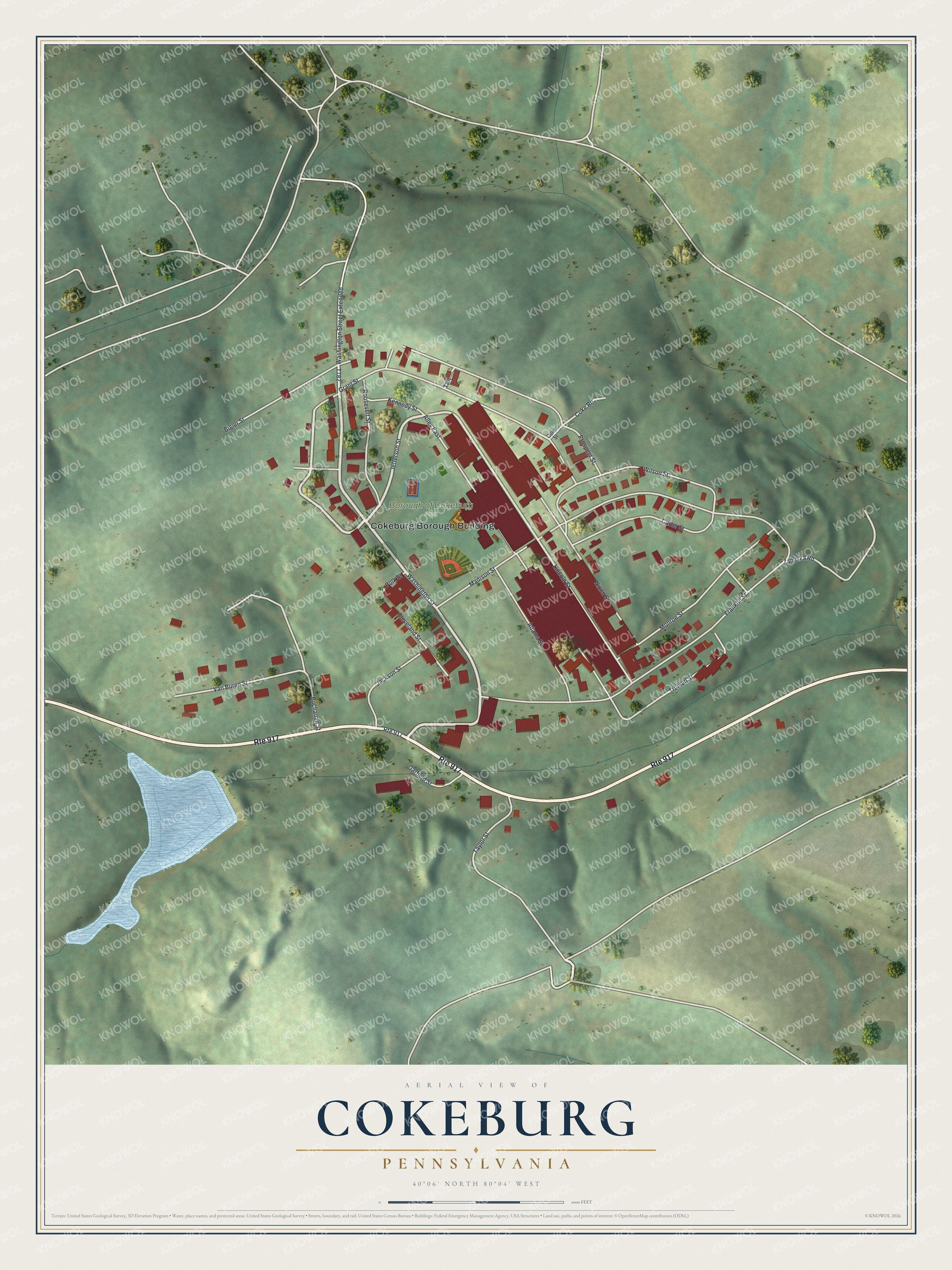 Watermarked full-map preview of Cokeburg, Pennsylvania