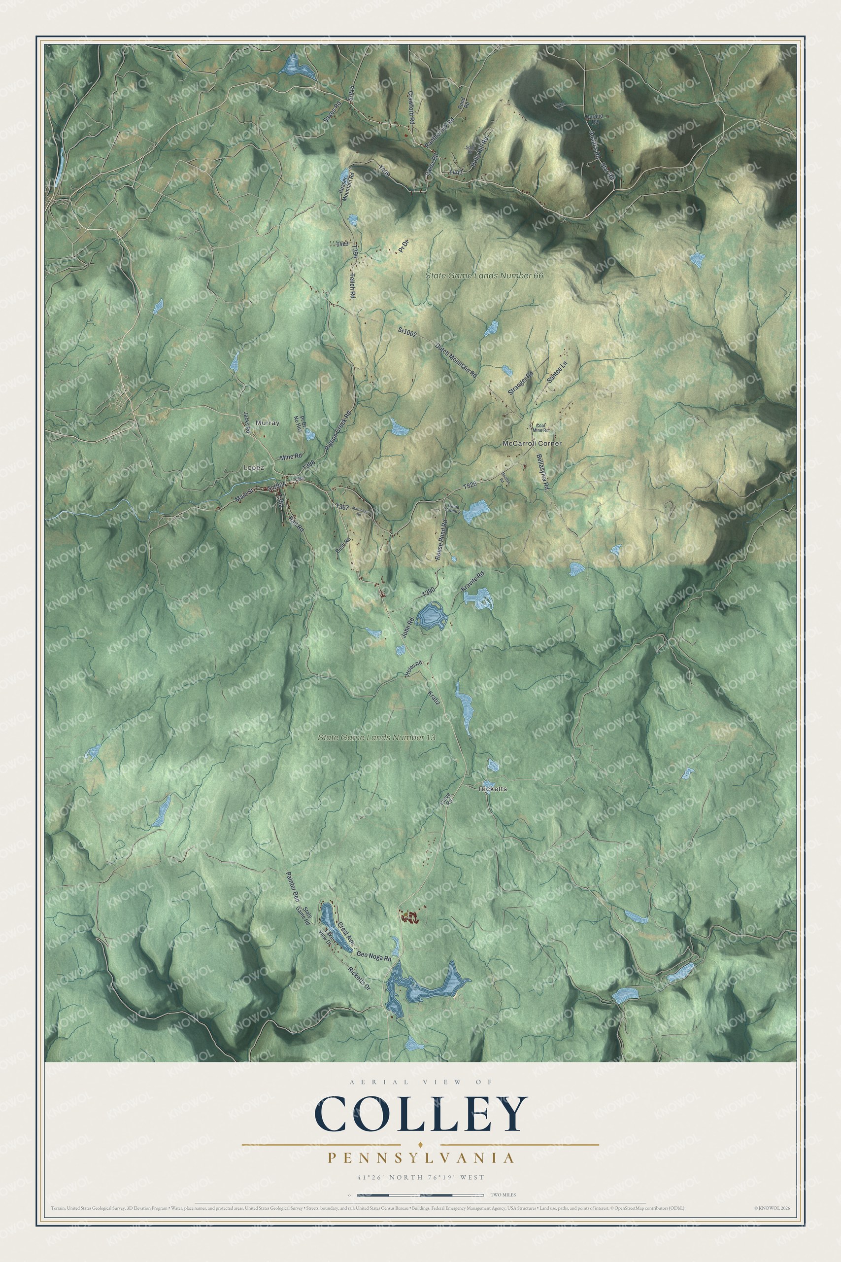 Watermarked full-map preview of Colley, Pennsylvania