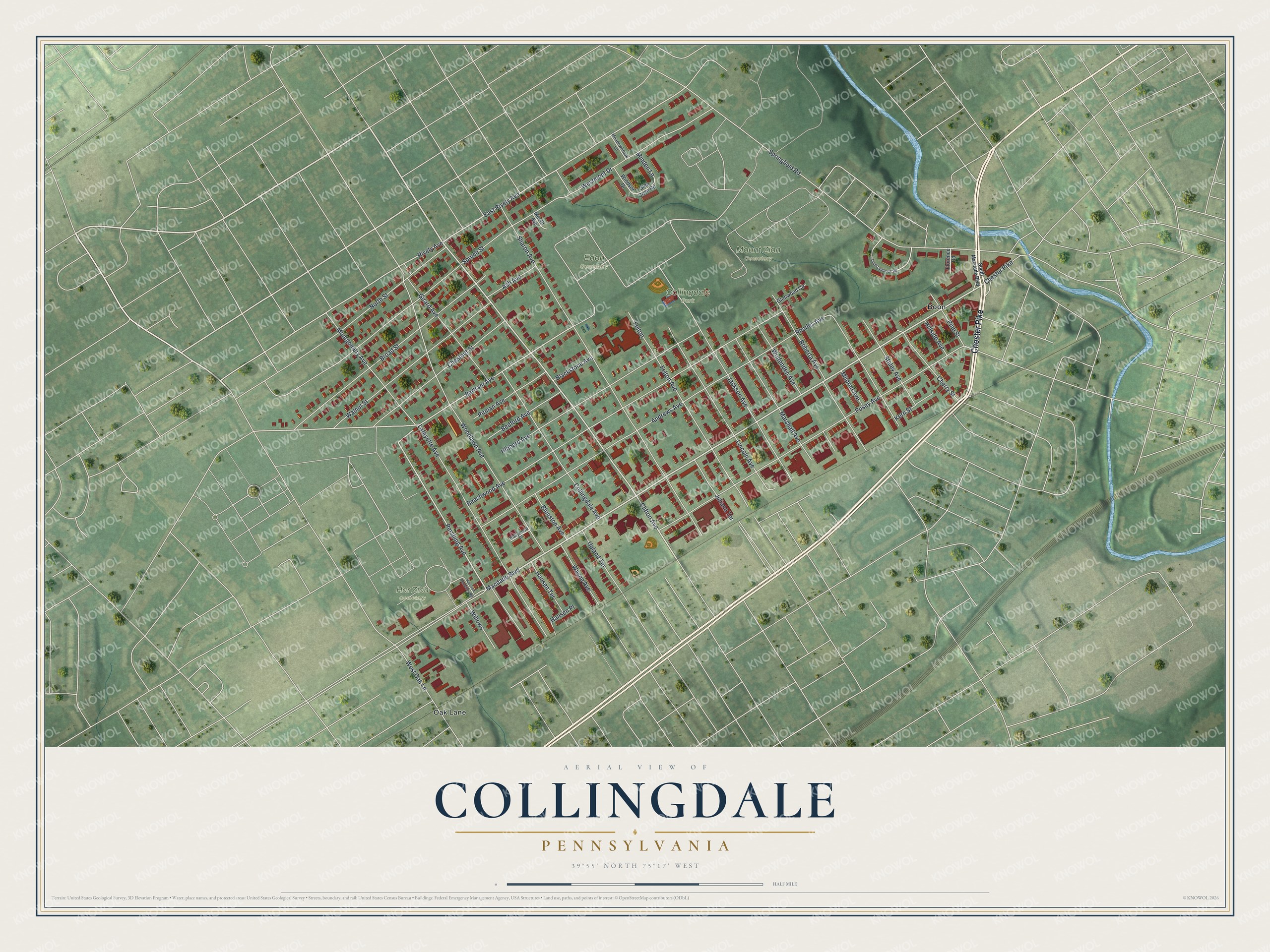 Watermarked full-map preview of Collingdale, Pennsylvania