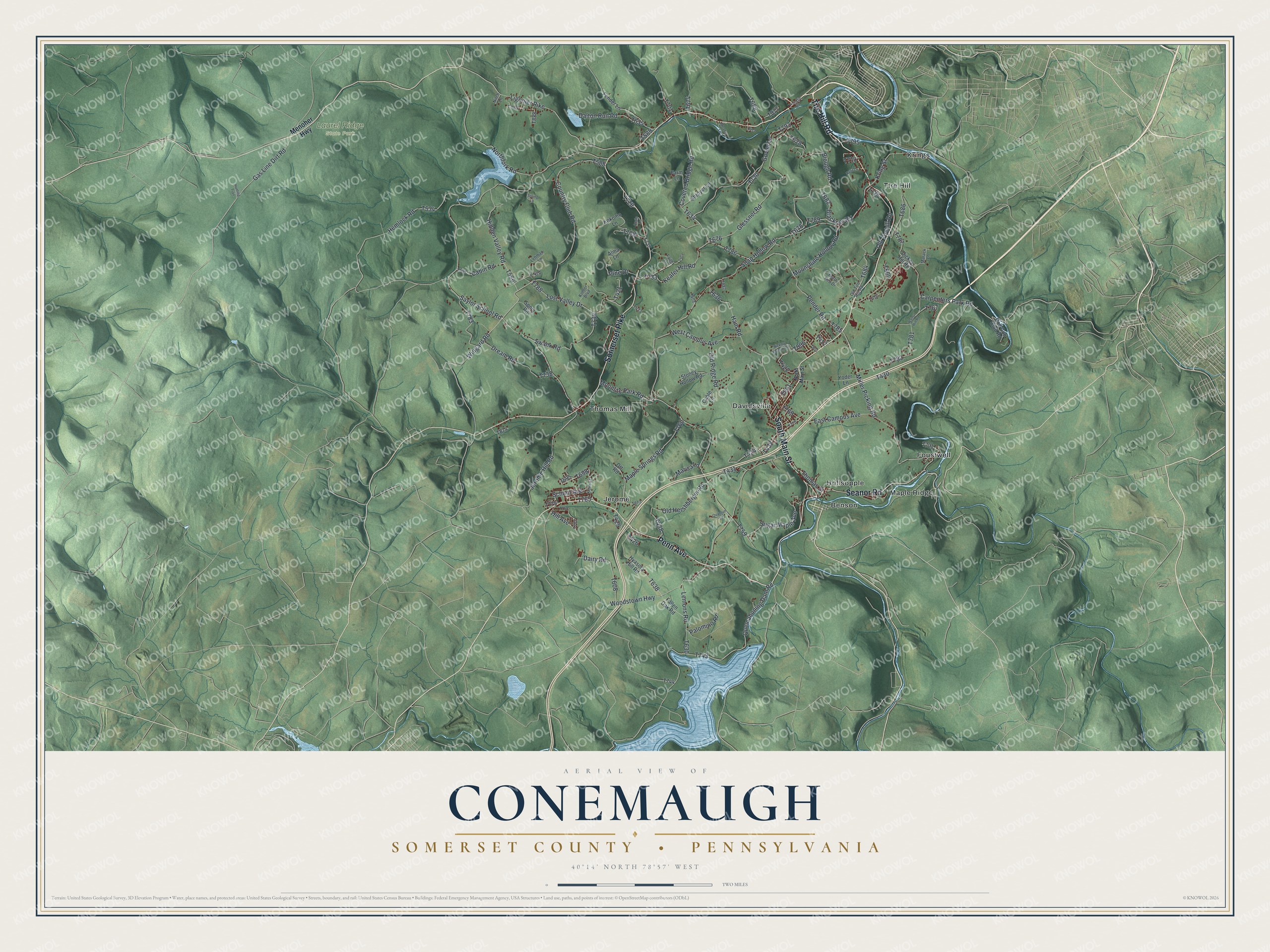Watermarked full-map preview of Conemaugh, Pennsylvania