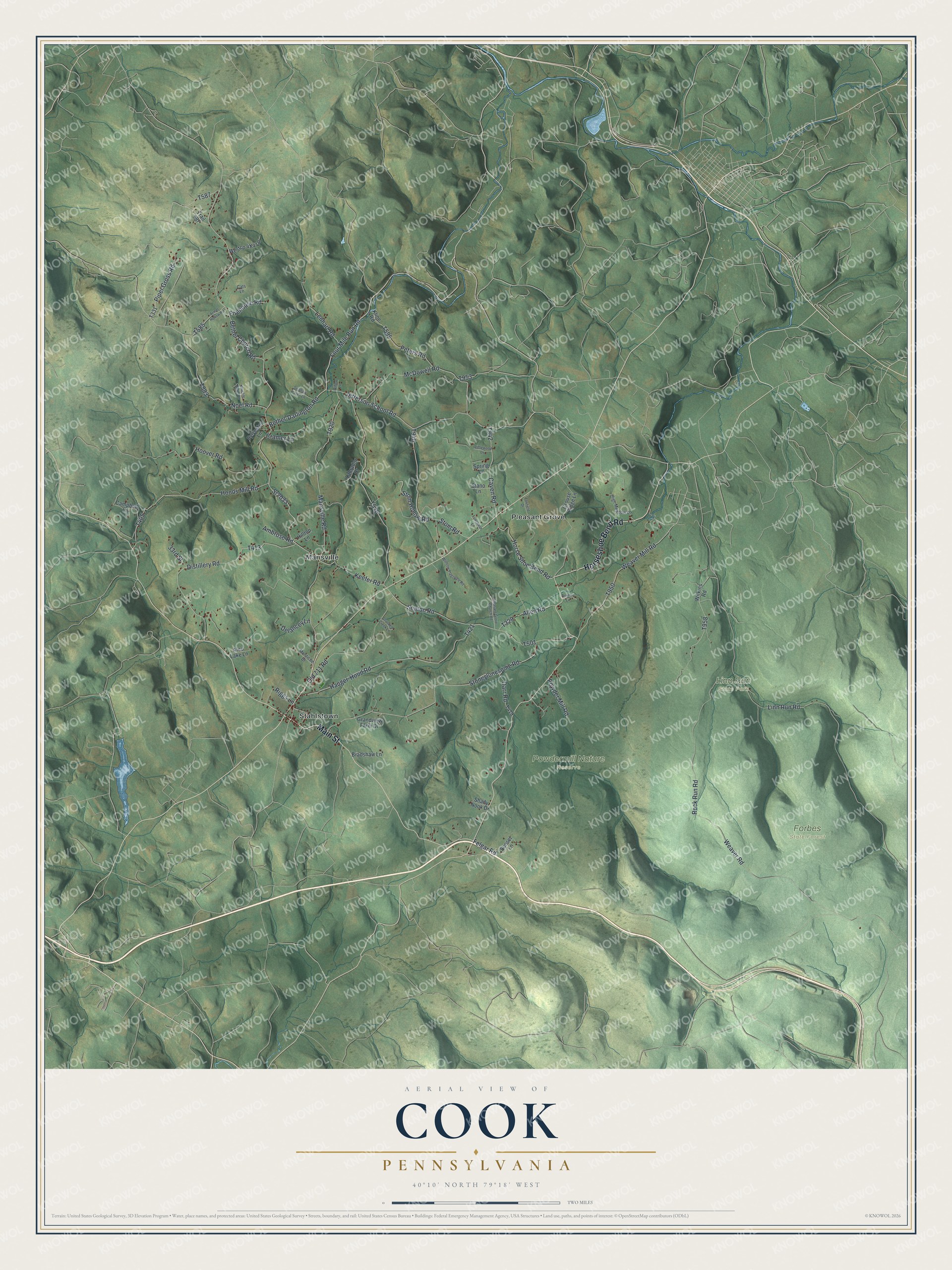 Watermarked full-map preview of Cook, Pennsylvania