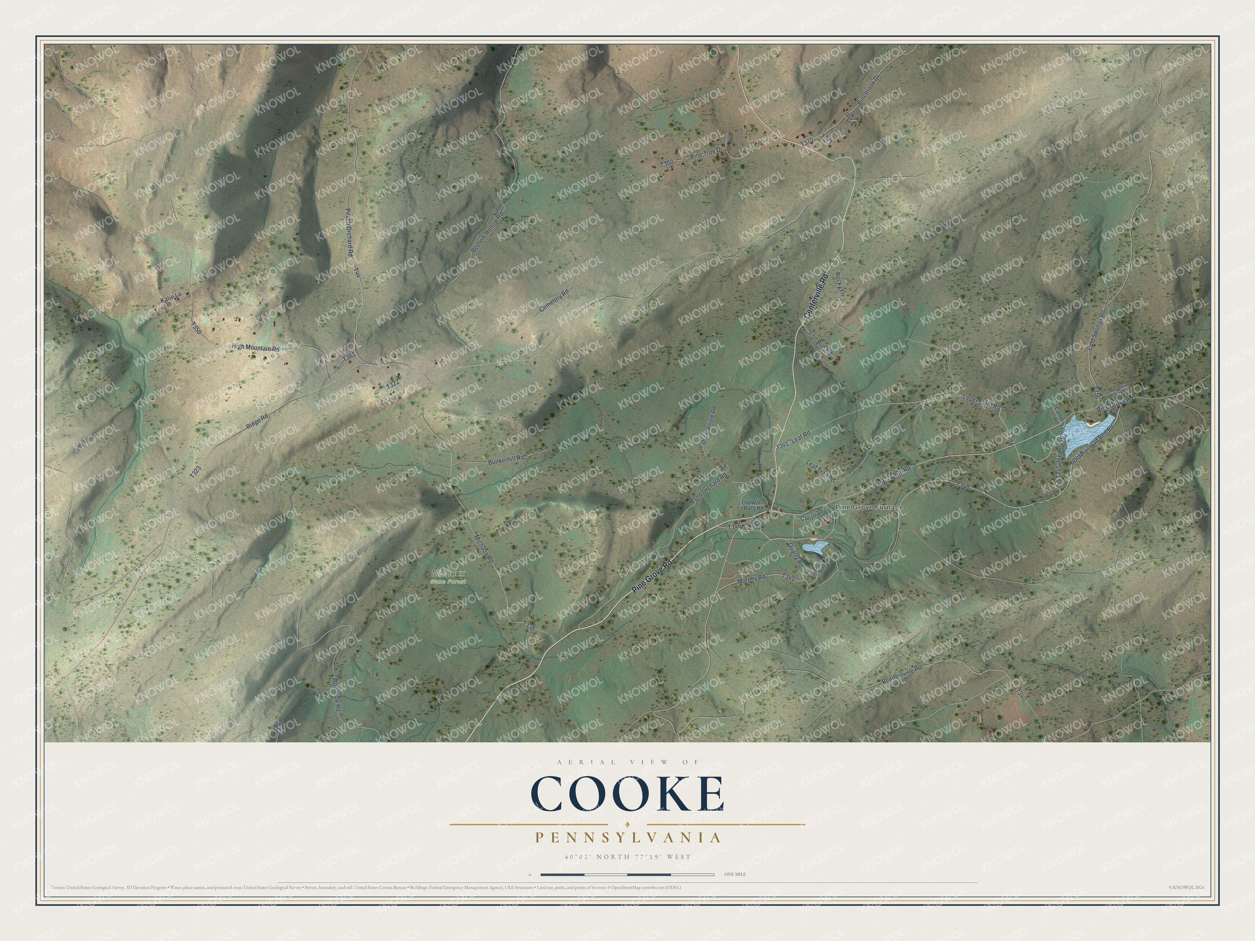 Watermarked full-map preview of Cooke, Pennsylvania