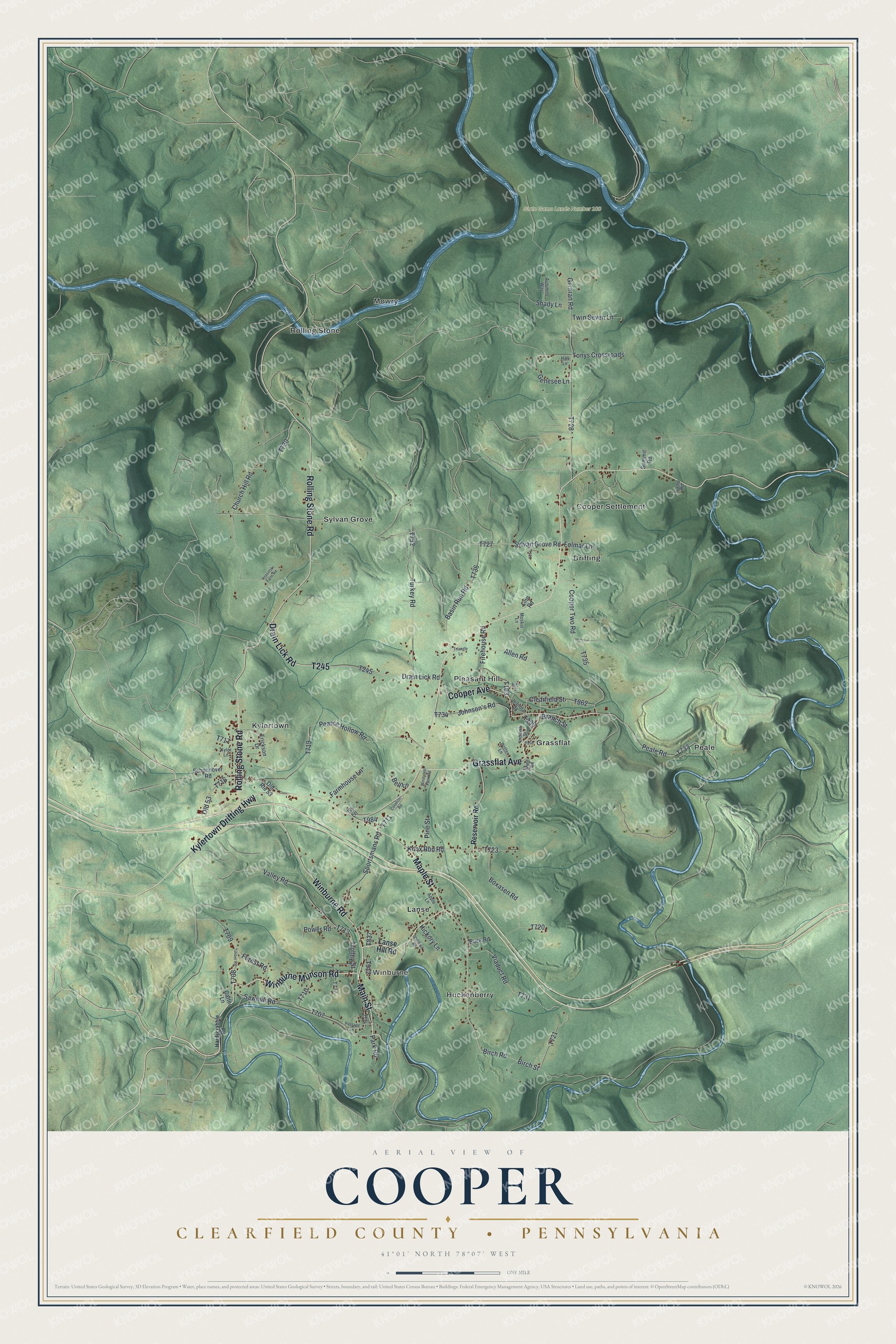 Watermarked full-map preview of Cooper, Pennsylvania