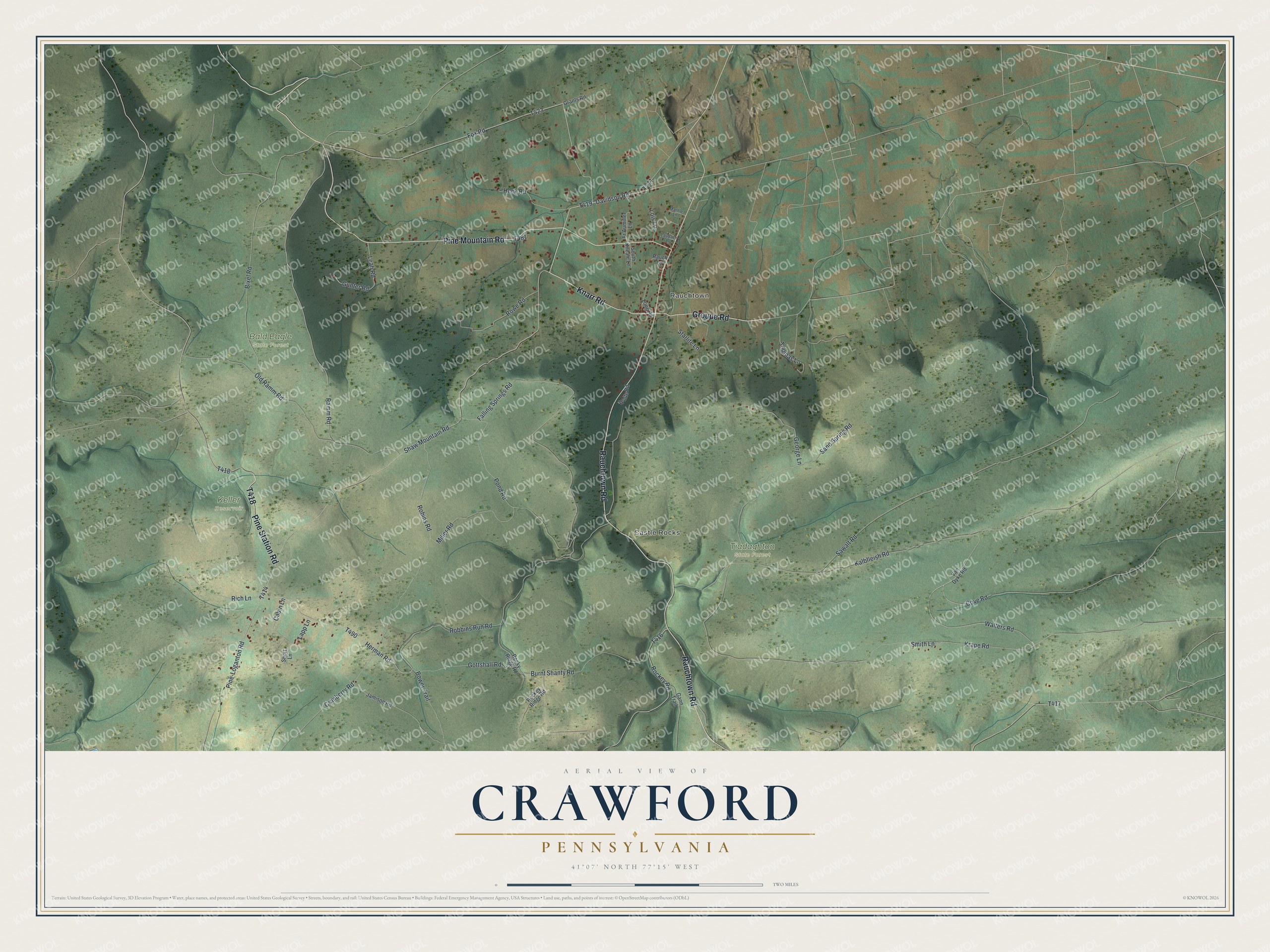 Watermarked full-map preview of Crawford, Pennsylvania