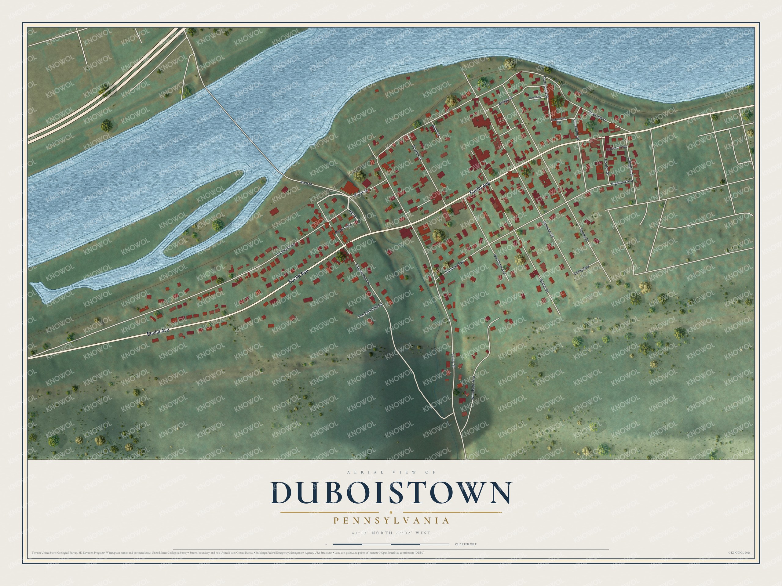 Watermarked full-map preview of Duboistown, Pennsylvania
