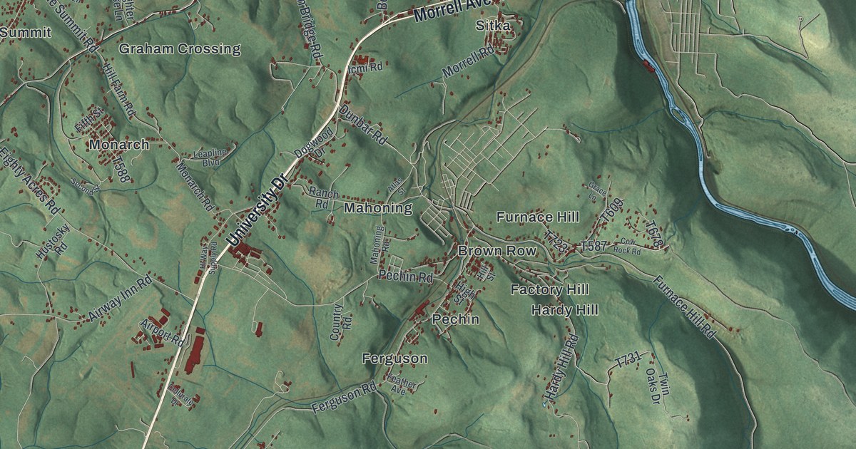 Map of Dunbar Township, Pennsylvania in 2026
