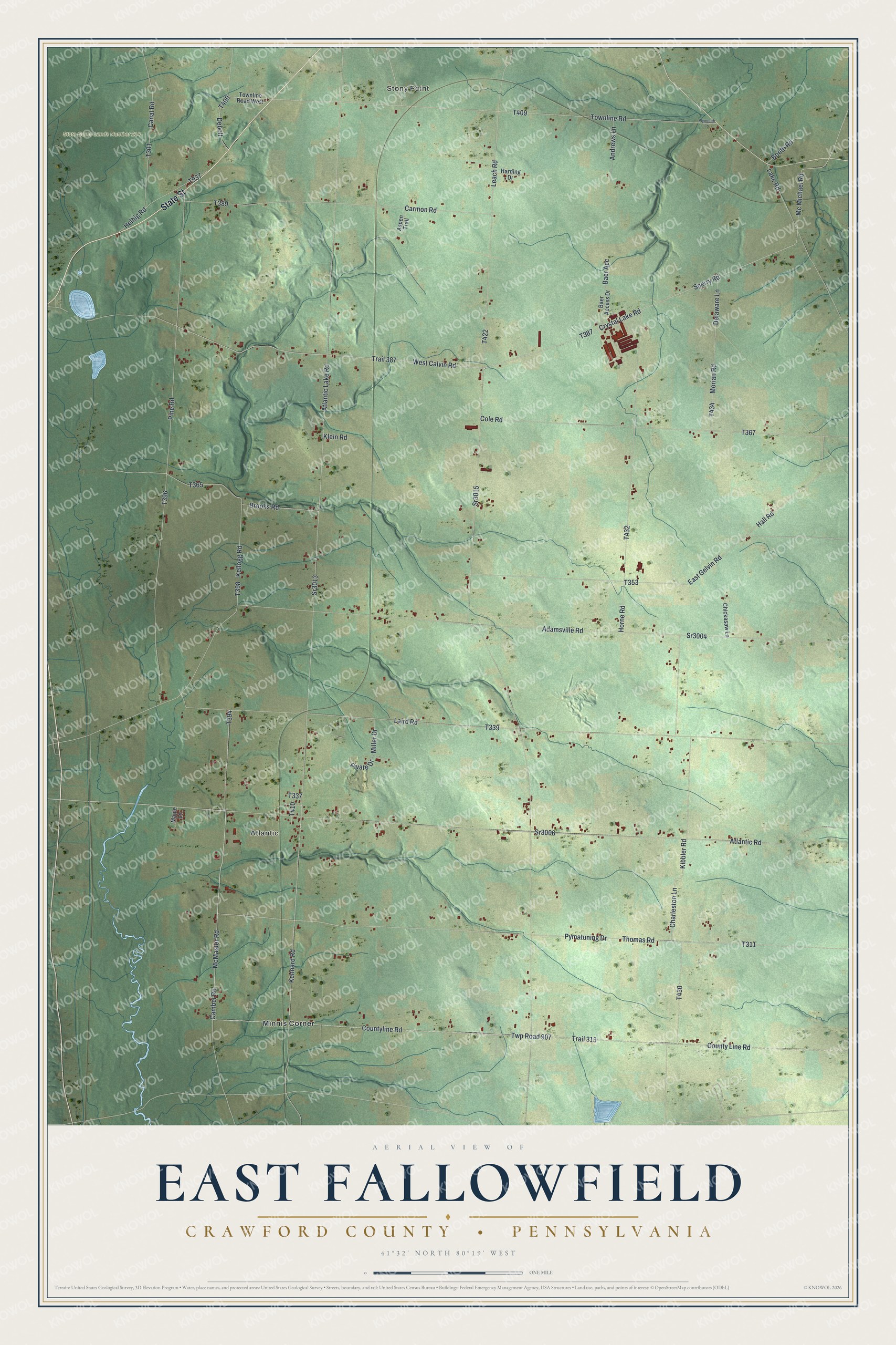 Watermarked full-map preview of East Fallowfield, Pennsylvania