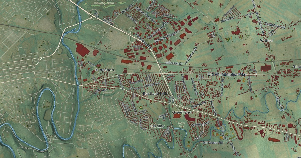 Map of East Lampeter, Pennsylvania in 2026