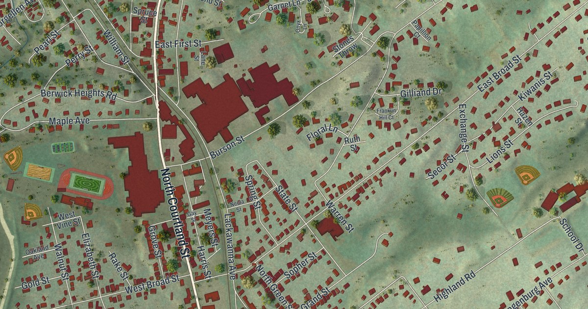 Map of East Stroudsburg, Pennsylvania in 2026