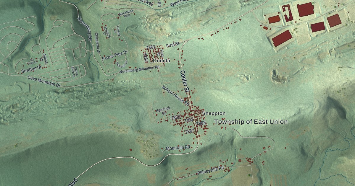 Map of East Union, Pennsylvania in 2026