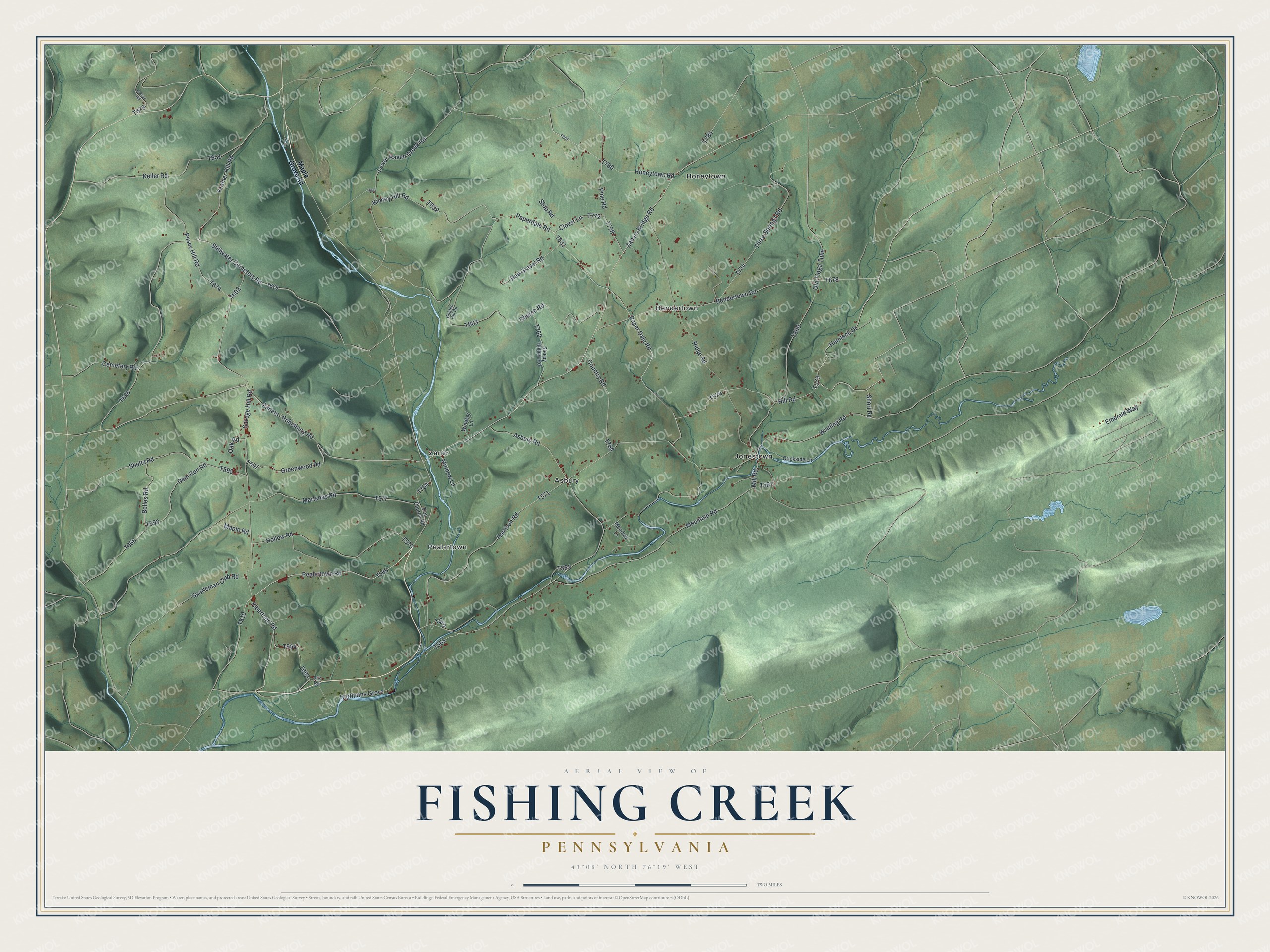 Watermarked full-map preview of Fishing Creek, Pennsylvania