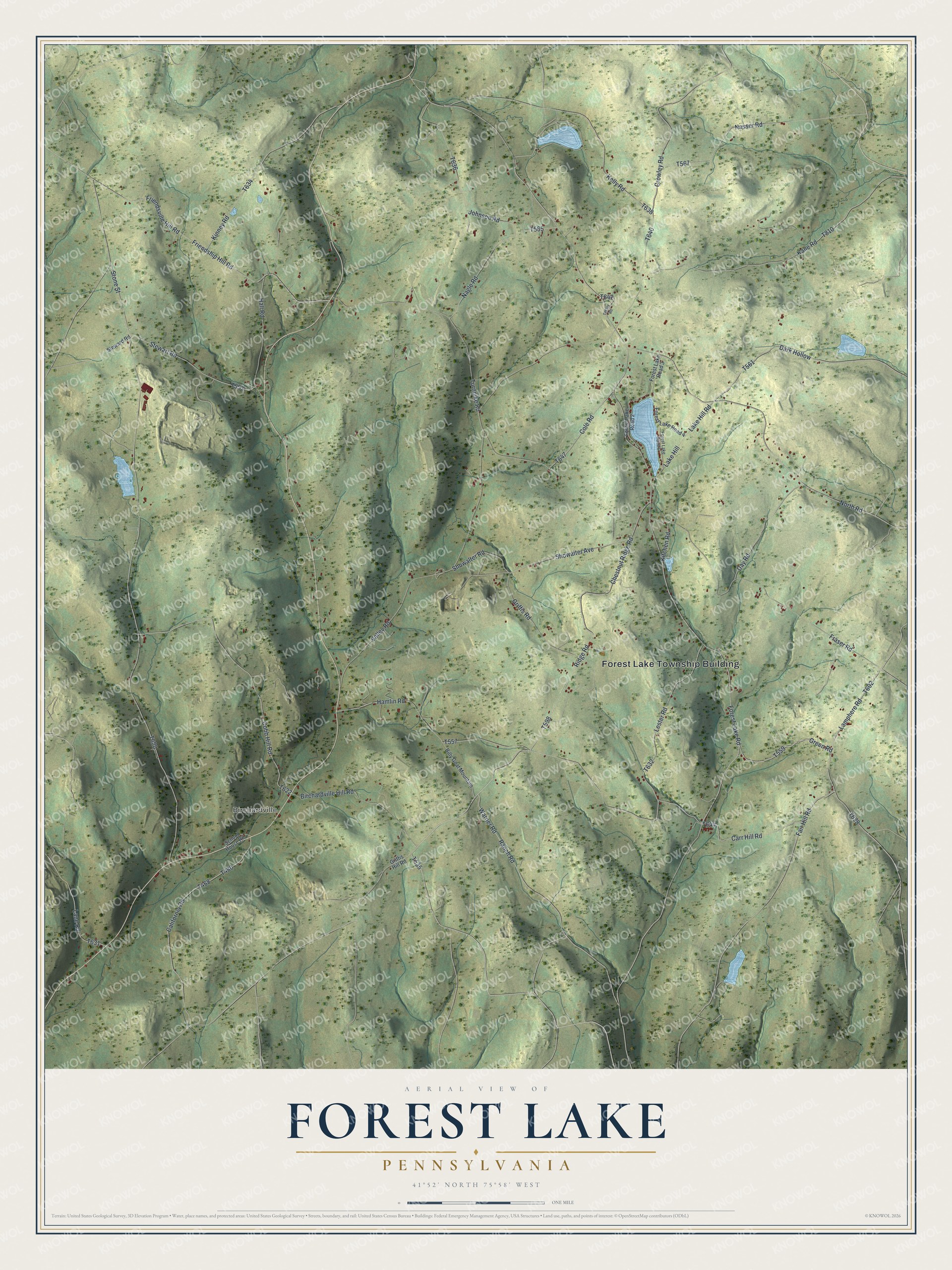 Watermarked full-map preview of Forest Lake, Pennsylvania
