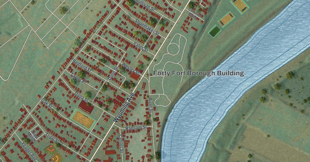 Map of Forty Fort, Pennsylvania in 2026