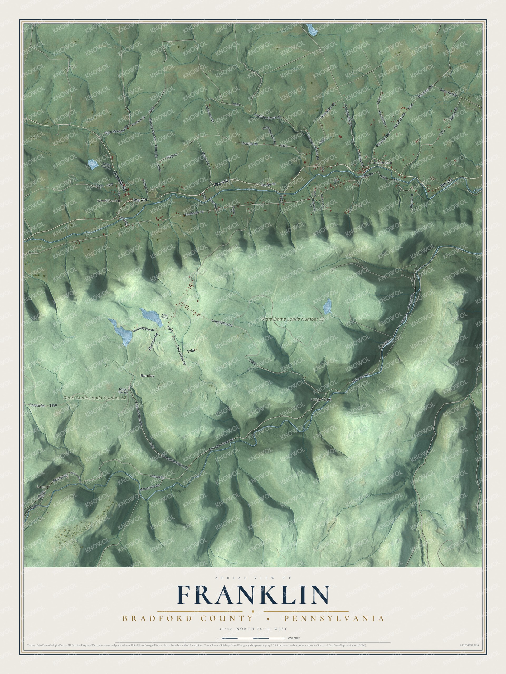 Watermarked full-map preview of Franklin, Pennsylvania