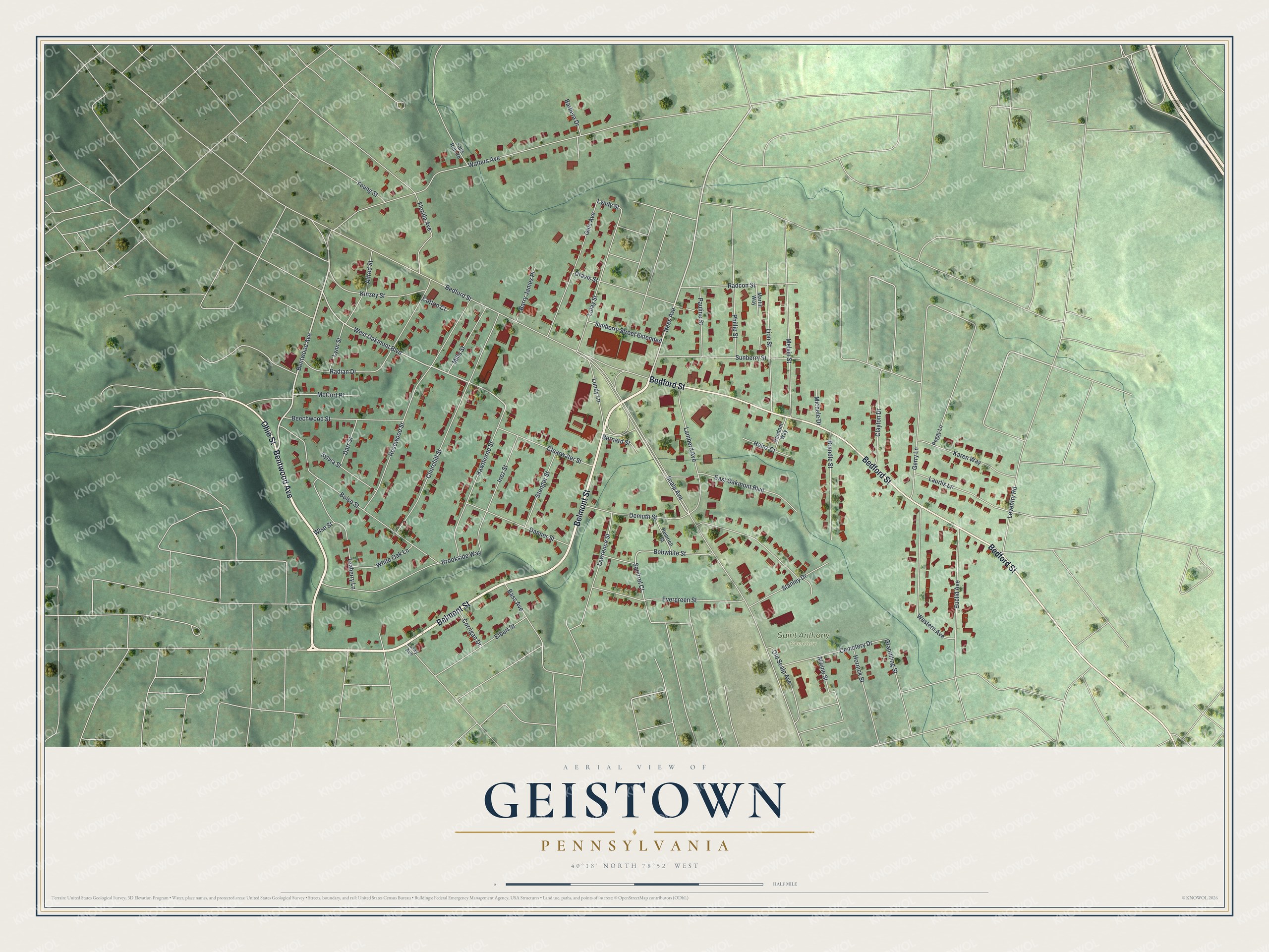 Watermarked full-map preview of Geistown, Pennsylvania