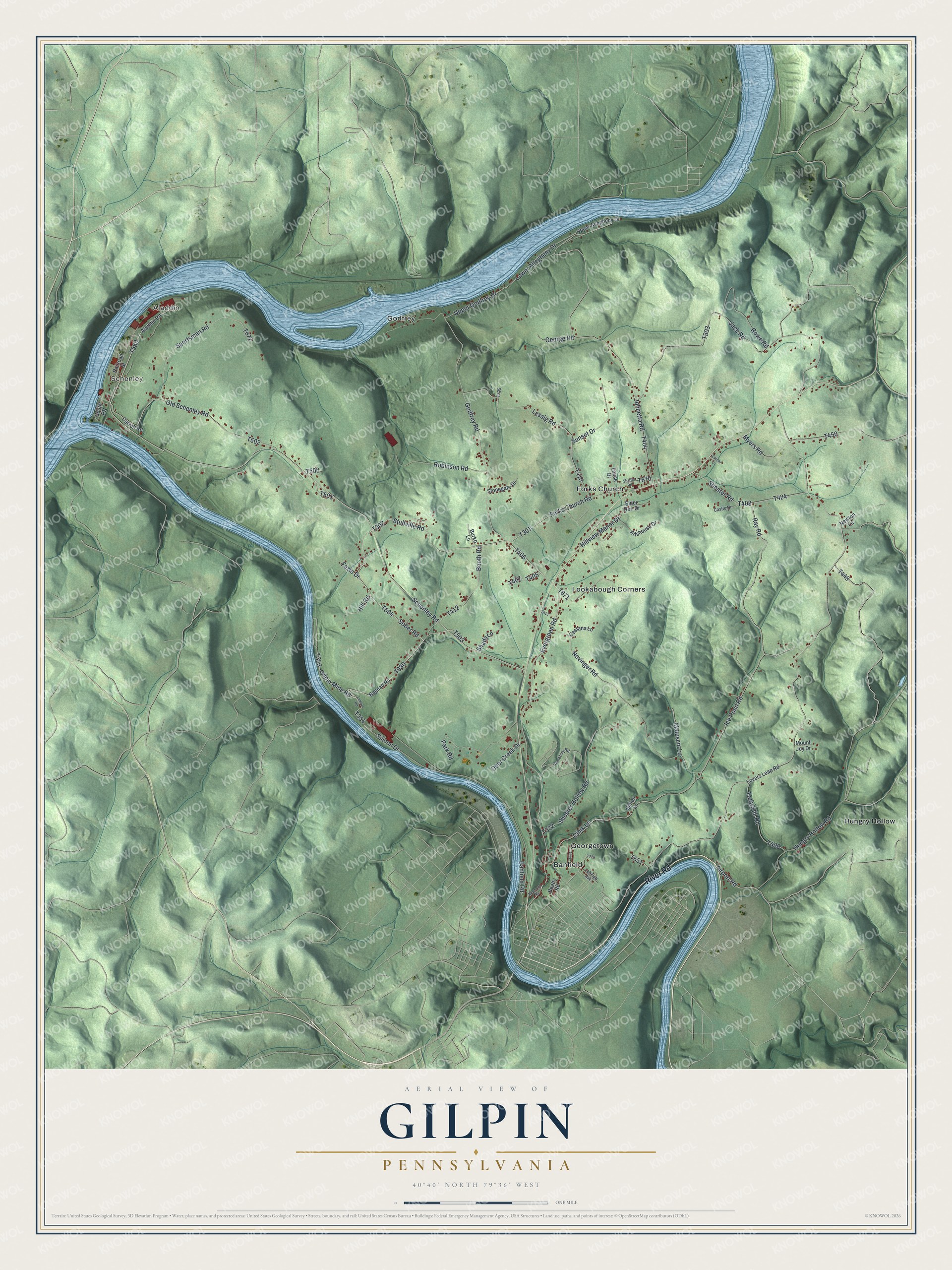 Watermarked full-map preview of Gilpin, Pennsylvania