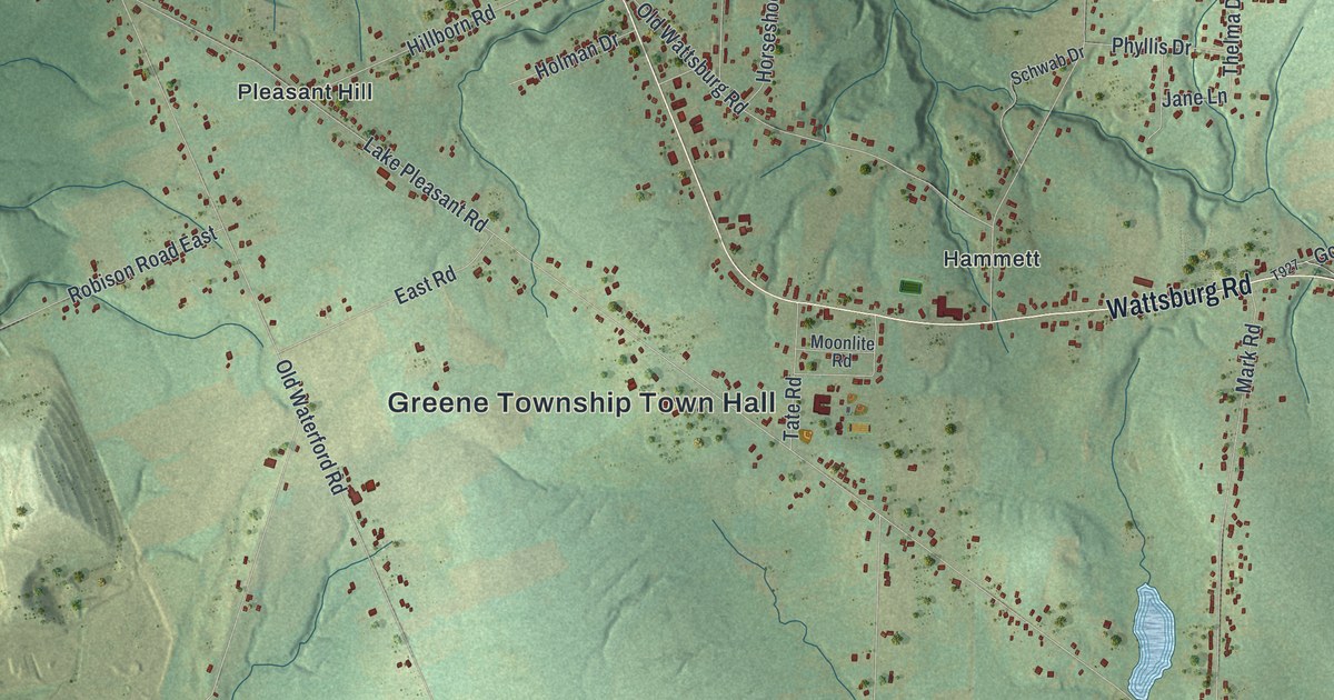 Map of Greene, Erie County, Pennsylvania in 2026