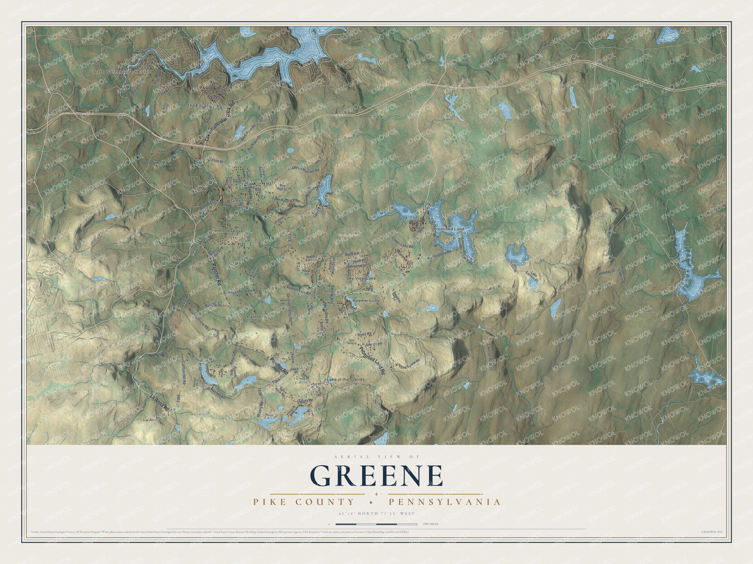 Watermarked full-map preview of Greene, Pennsylvania