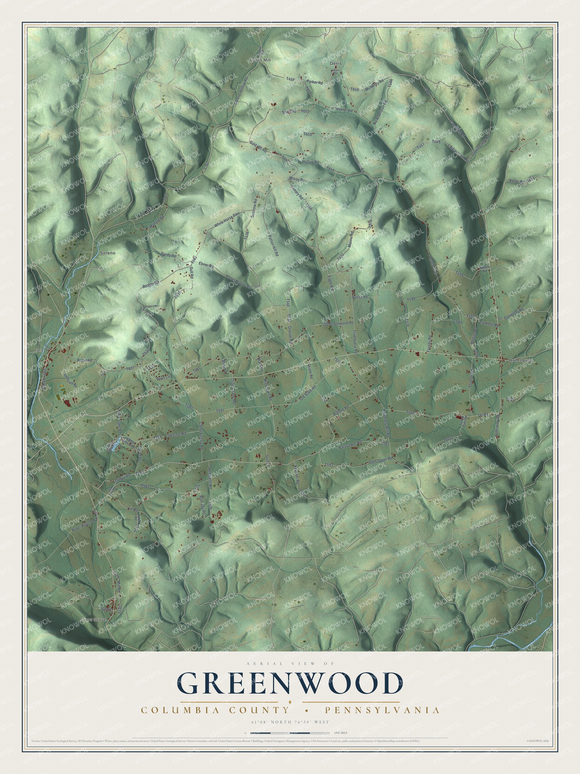 Watermarked full-map preview of Greenwood, Pennsylvania