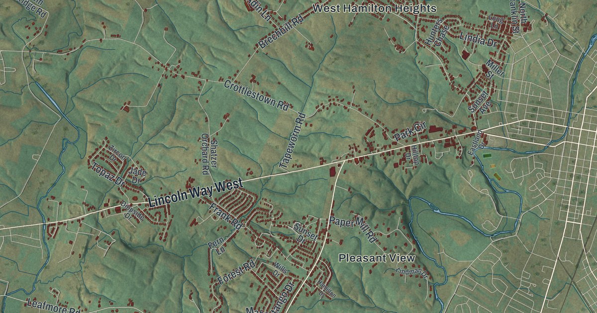 Map of Hamilton, Franklin County, Pennsylvania in 2026