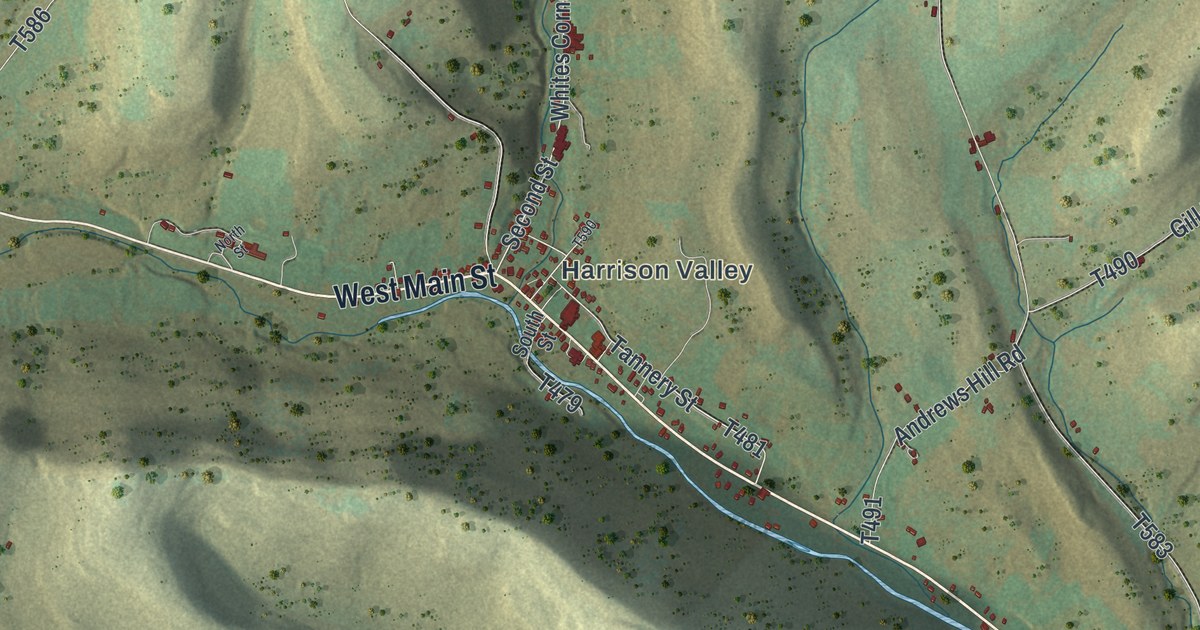 Map of Harrison, Potter County, Pennsylvania in 2026